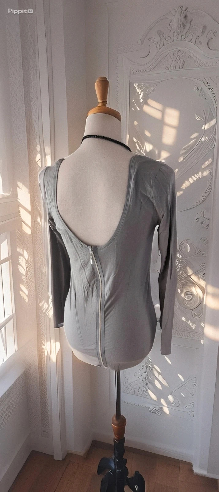 Top Walk and Talk femme kaki clair dos décolleté zippé – élégant & tendance – taille M – Tendance – taille M / 38 / 10 2
