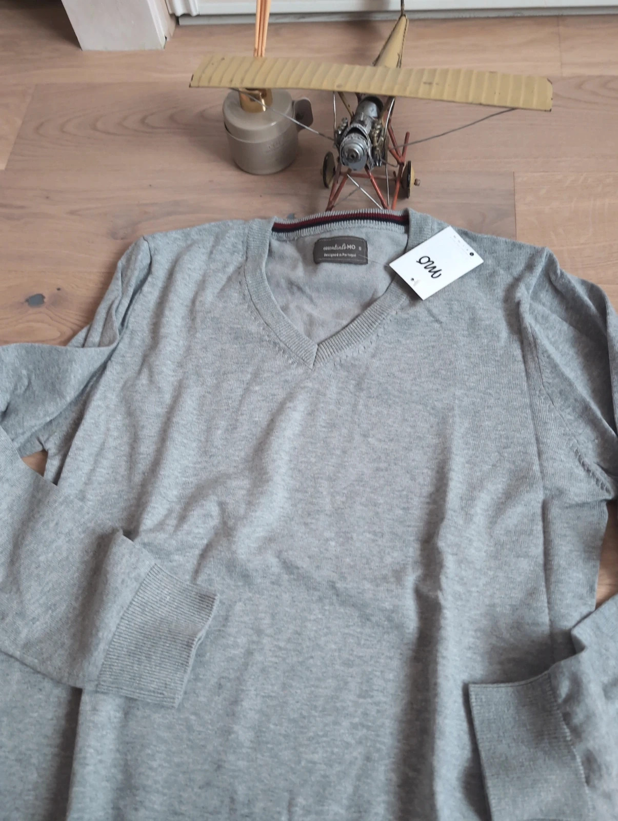 Pull gris clair minimaliste & tendance – Mo Essentials – Style chic / old money Neuf – Taille S – Tendance – taille S 2