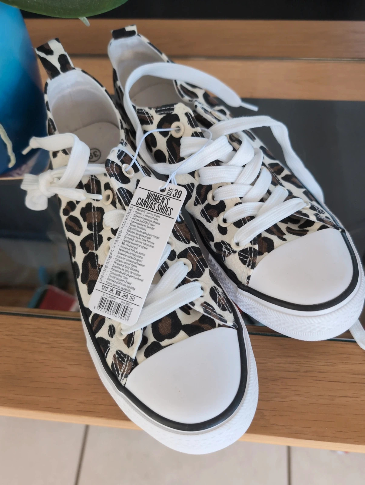 Baskets Parisienne léopard femme T39 neuves sneakers tendance streetwear chic – Tendance – taille 39 2