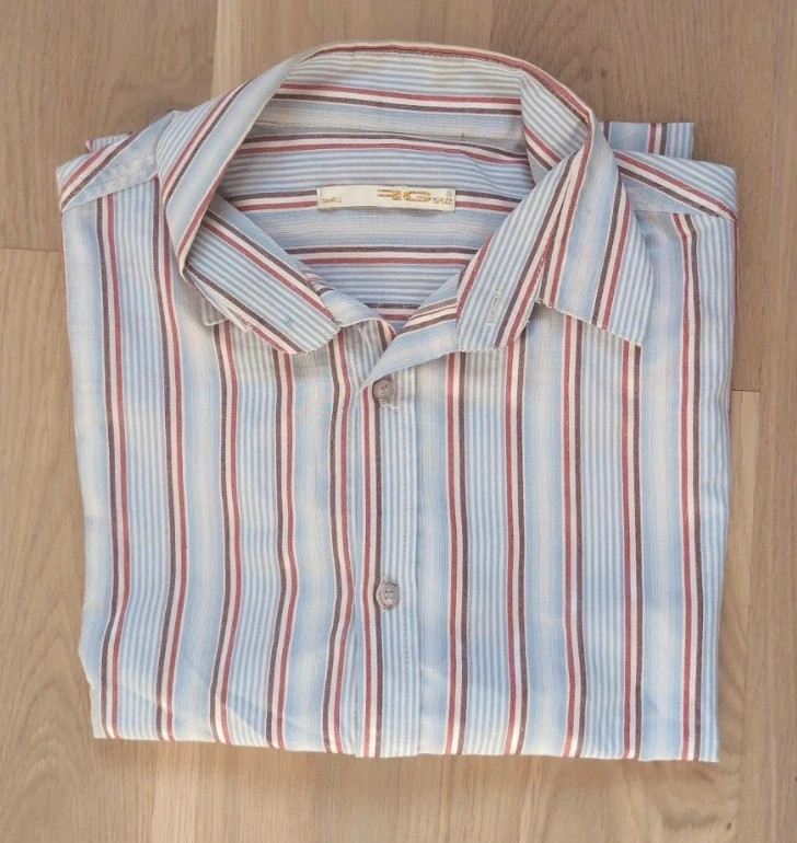 Chemise homme manches courtes RG512 S rose rayures style casual chic - Taille S – Tendance – taille S 2