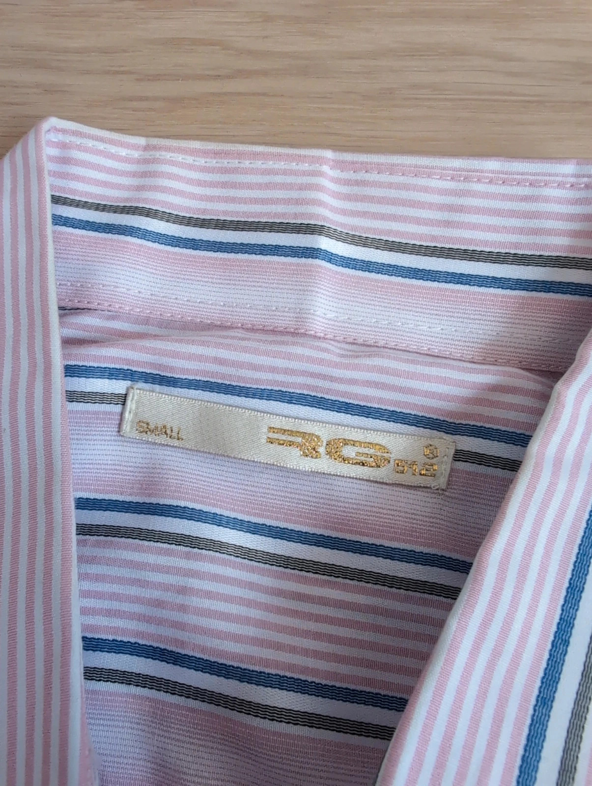 Chemise homme manches courtes RG512 S rose rayures style casual chic - Taille S – Tendance – taille S 4