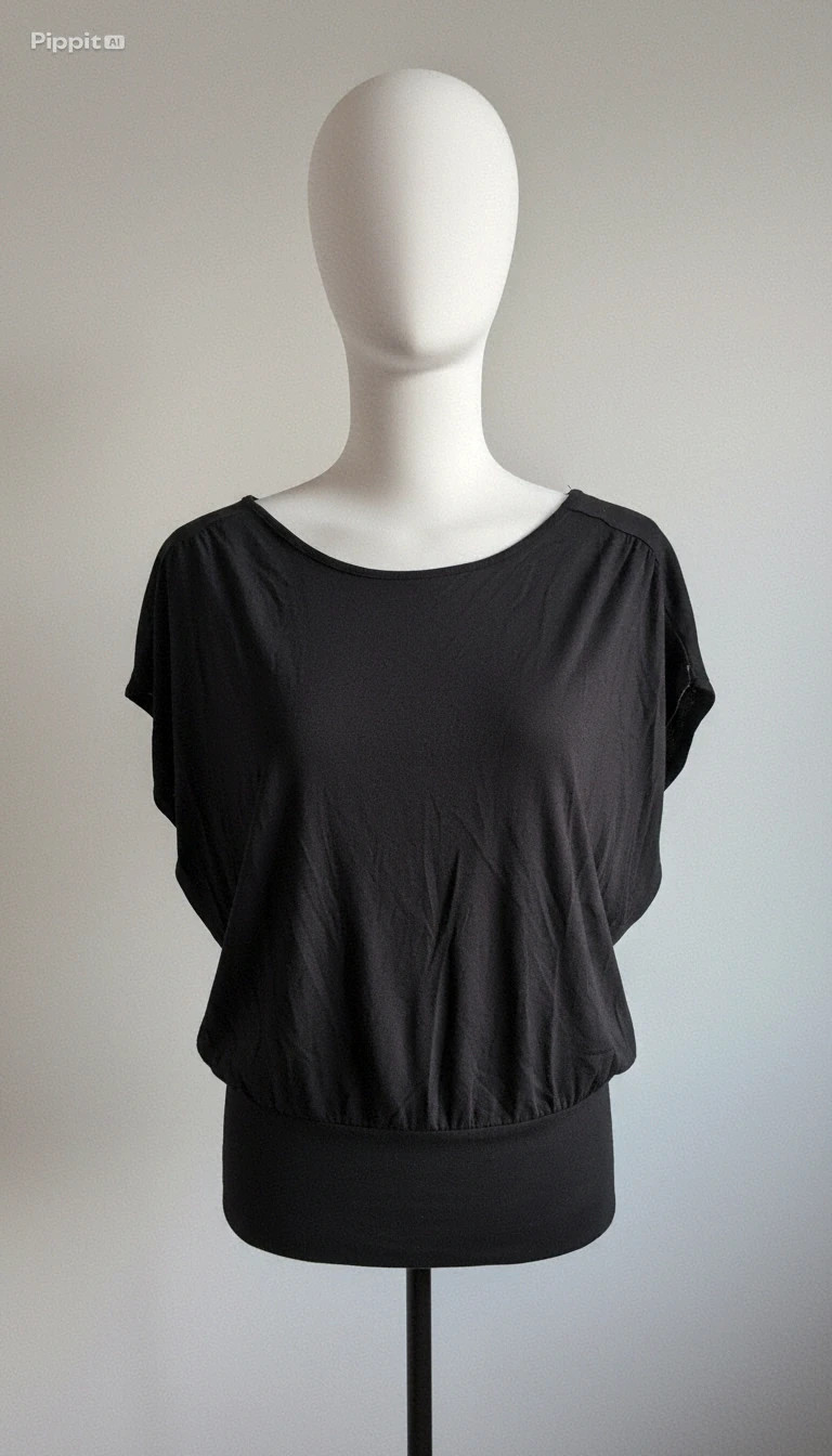 Haut noir élégant dos nu Kiabi – Taille S - effet habillé & féminin