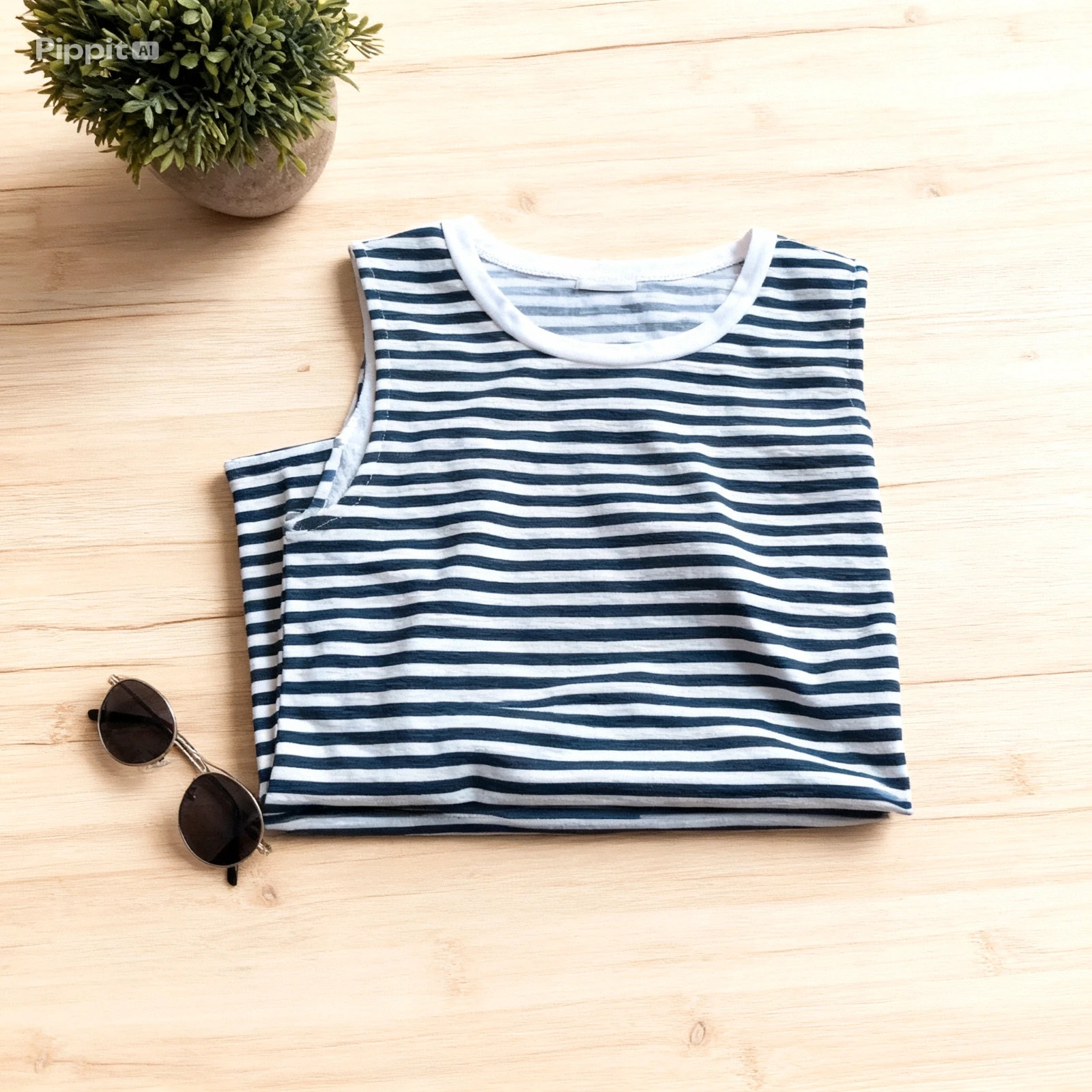 Débardeur rayé bleu marine et blanc - style marin chic Kiabi - Taille M parfait pour printemps été. – Tendance – taille M / 38 / 10 2