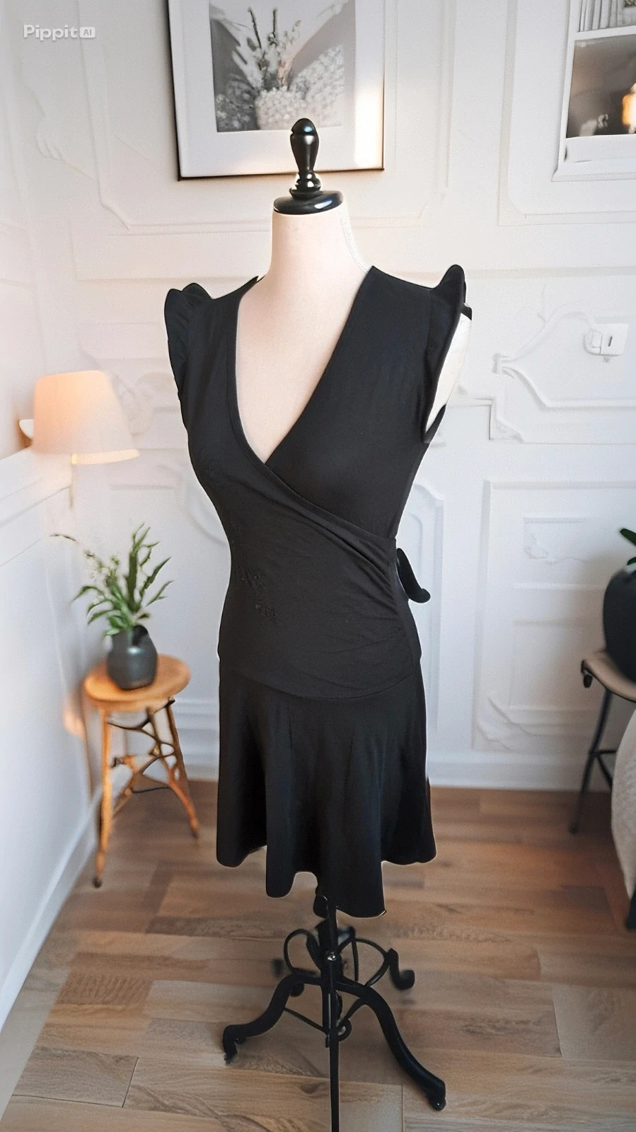 Robe cache cœur noire Cache cache - Taille 38 - Élégante et Féminine