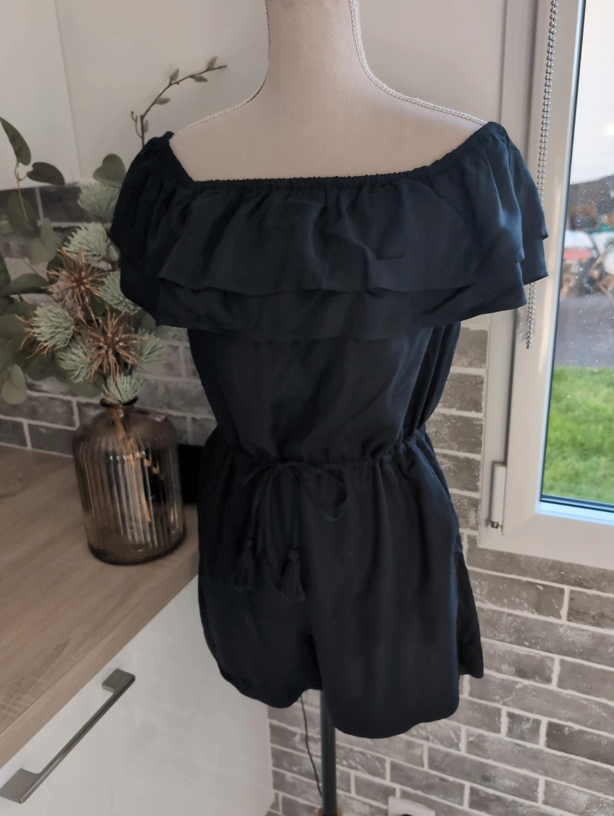 Combi short avec volants Pimkie noire - Été chic et féminin – Pimkie – taille S 2