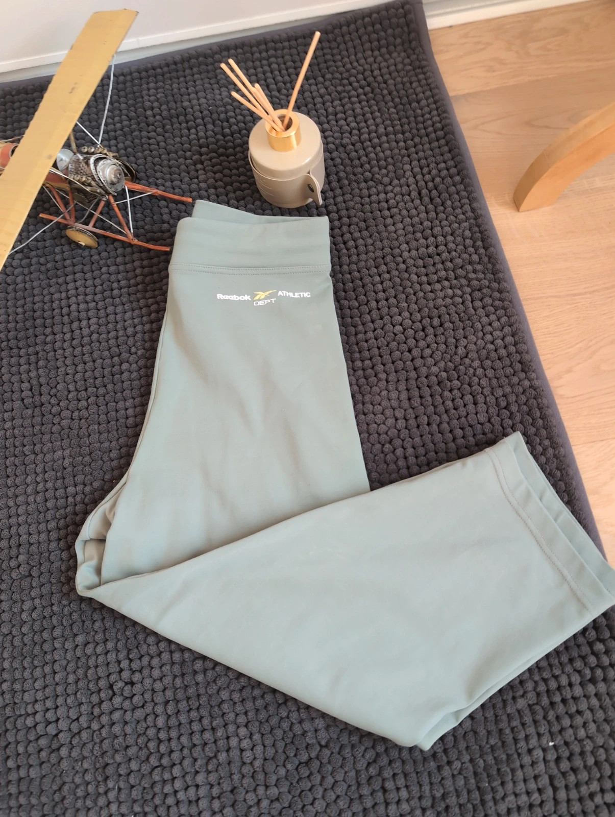 Legging 3/4 Reebok Athletic Dept vintage Y2K bleu sauge - T36 sport taille haute – Reebok – taille S 3
