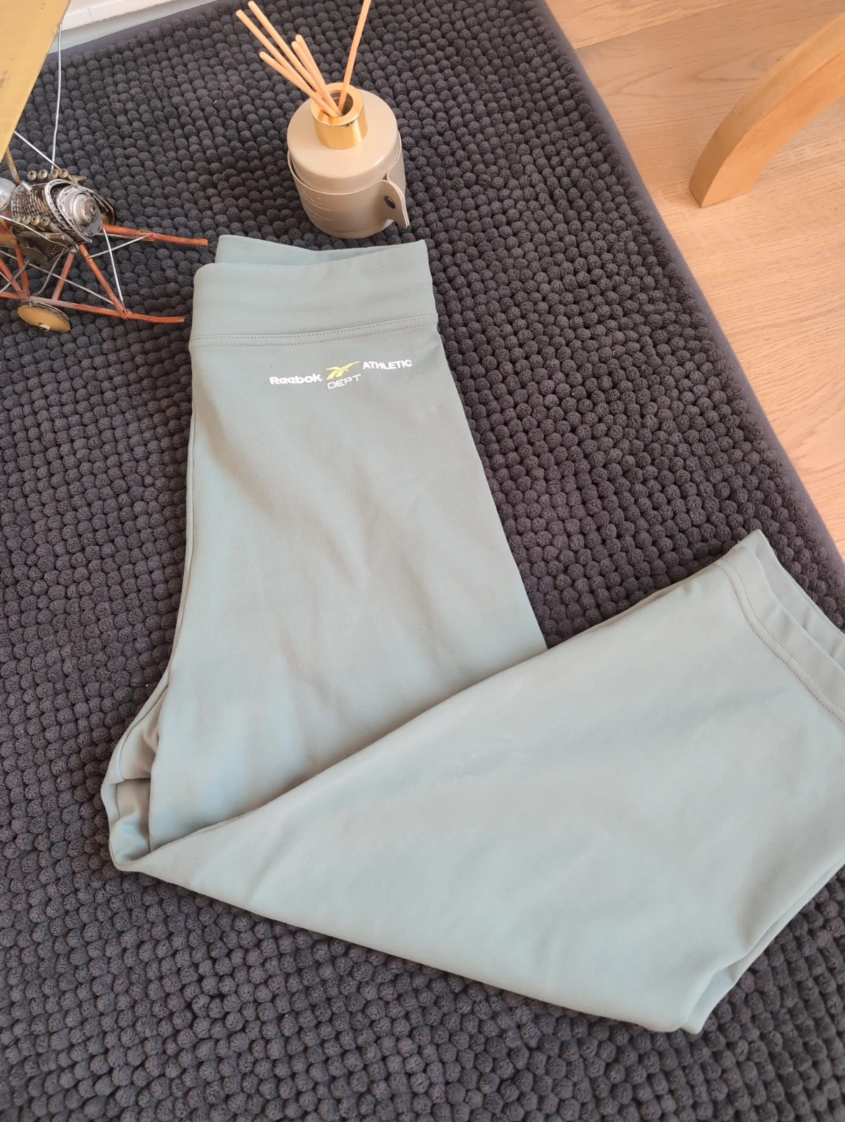 Legging 3/4 Reebok Athletic Dept vintage Y2K bleu sauge - T36 sport taille haute – Reebok – taille S 4