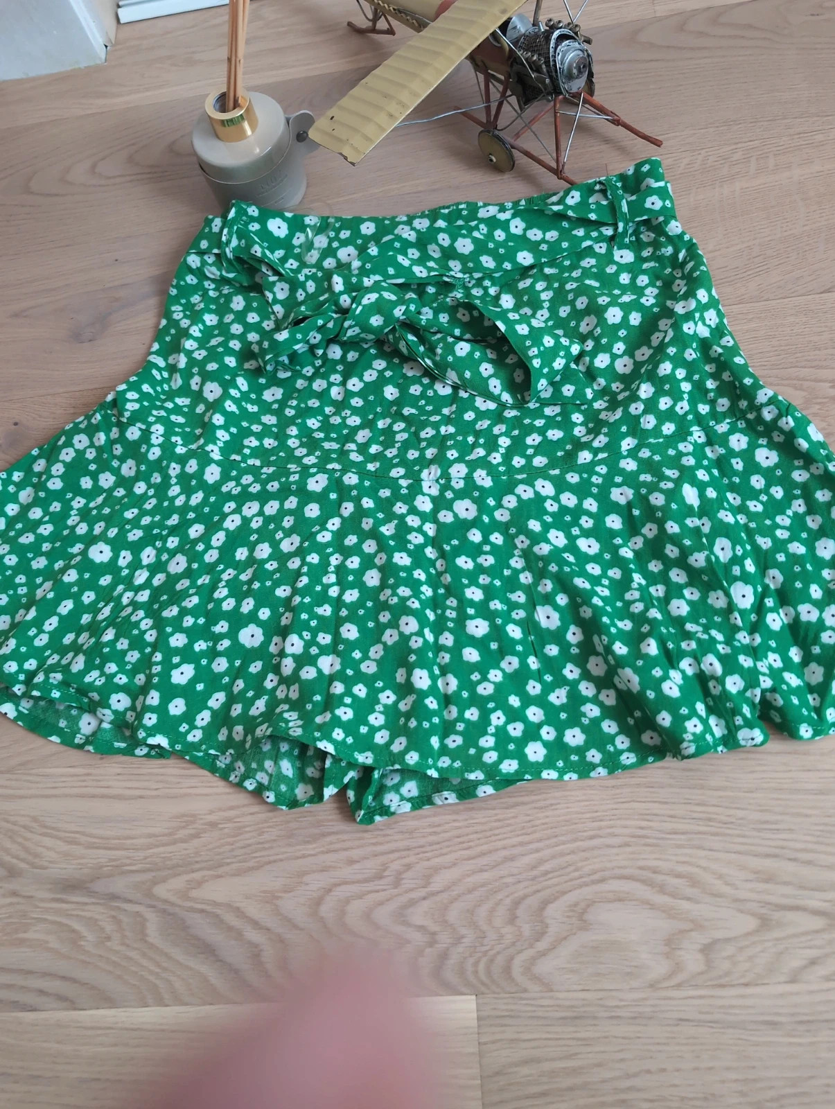 Jupe-short d’été verte à fleurs Giracoo – Style bohème chic - Taille S – Giracoo – taille 36 5