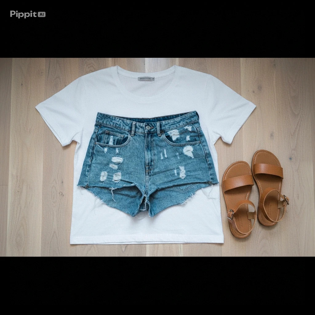 Short en jean destroy H&M – Taille 36 / S Look moderne – H&M – taille 36 2