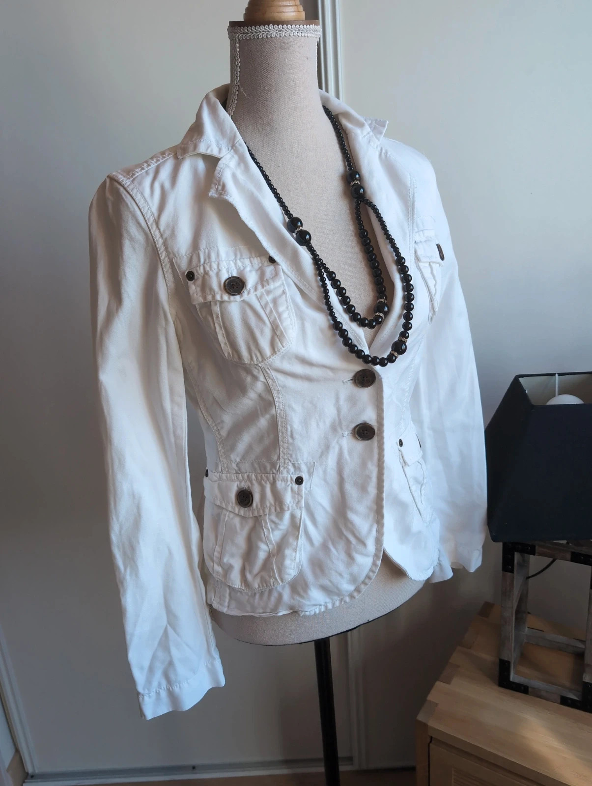 Veste blanche Style Safari / Officier blanche Mexx Taille 40 – Mexx – taille L 3