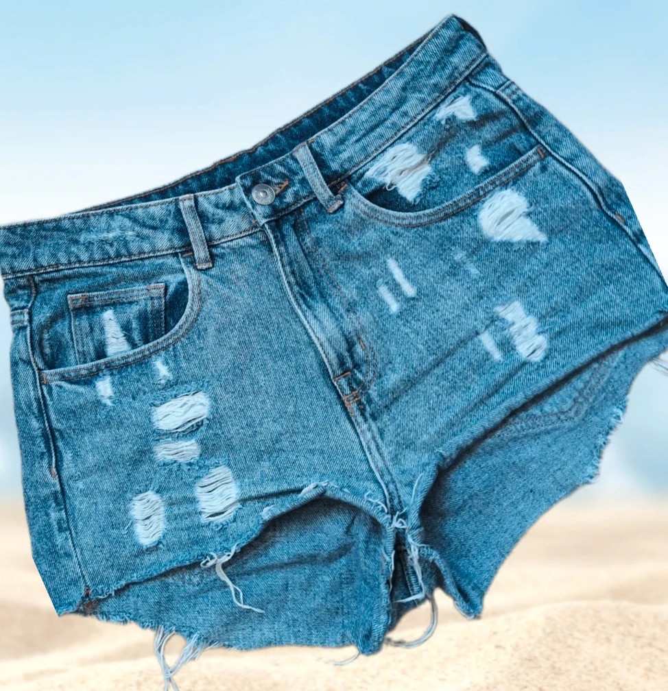 Short en jean destroy H&M – Taille 36 / S Look moderne