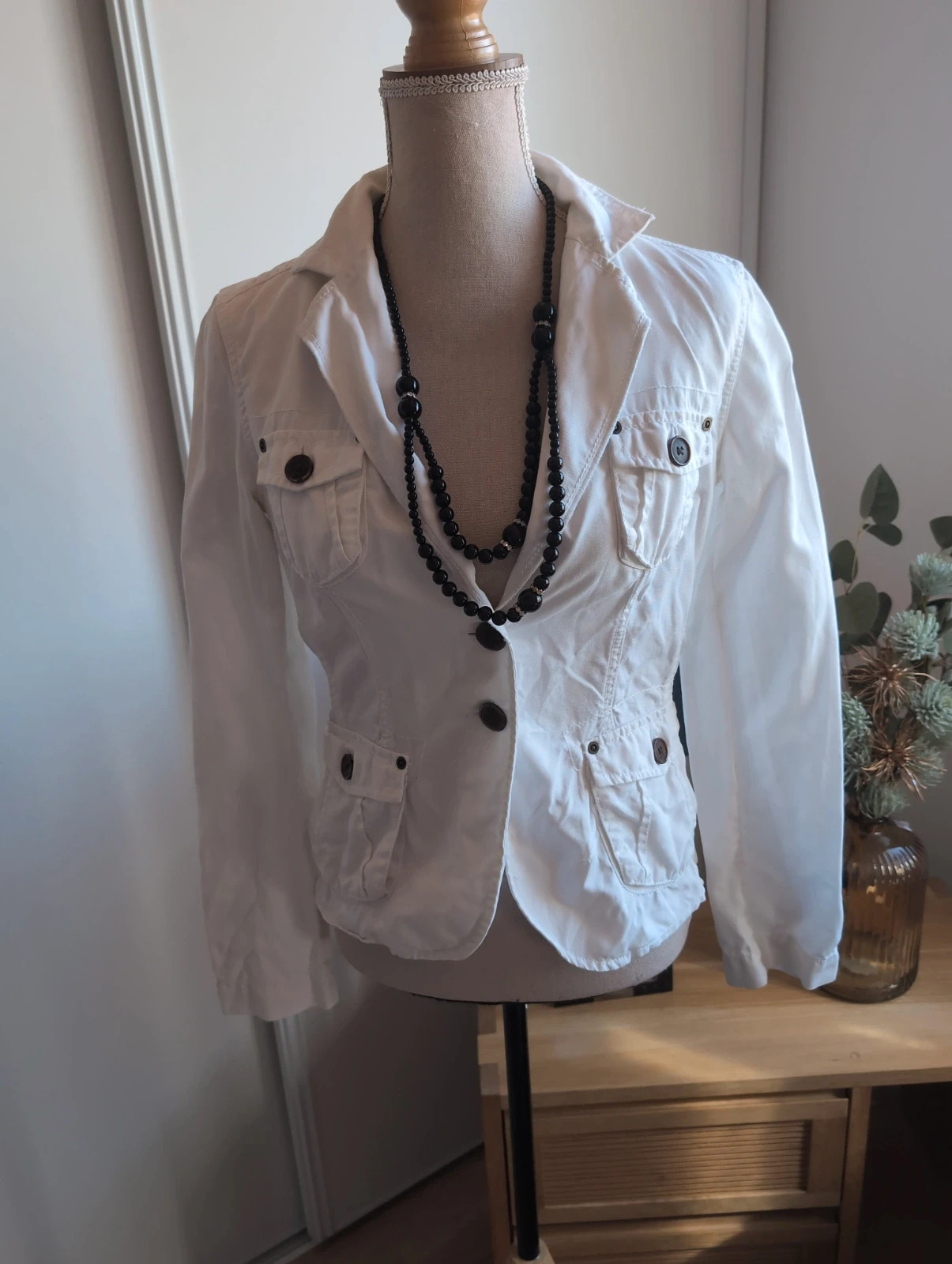 Veste blanche Style Safari / Officier blanche Mexx Taille 40 – Mexx – taille L 4