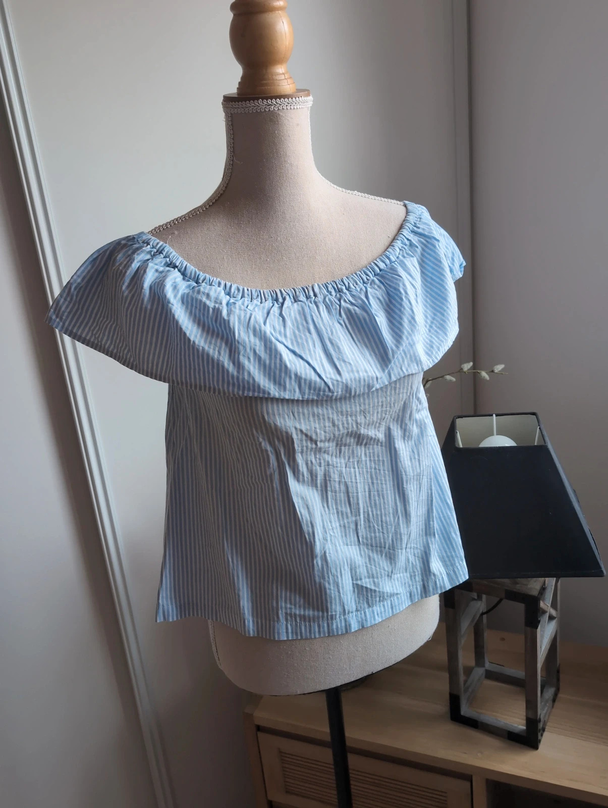 Haut bardot rayé bleu H&M - Taille S Look chic – H&M – taille S 2
