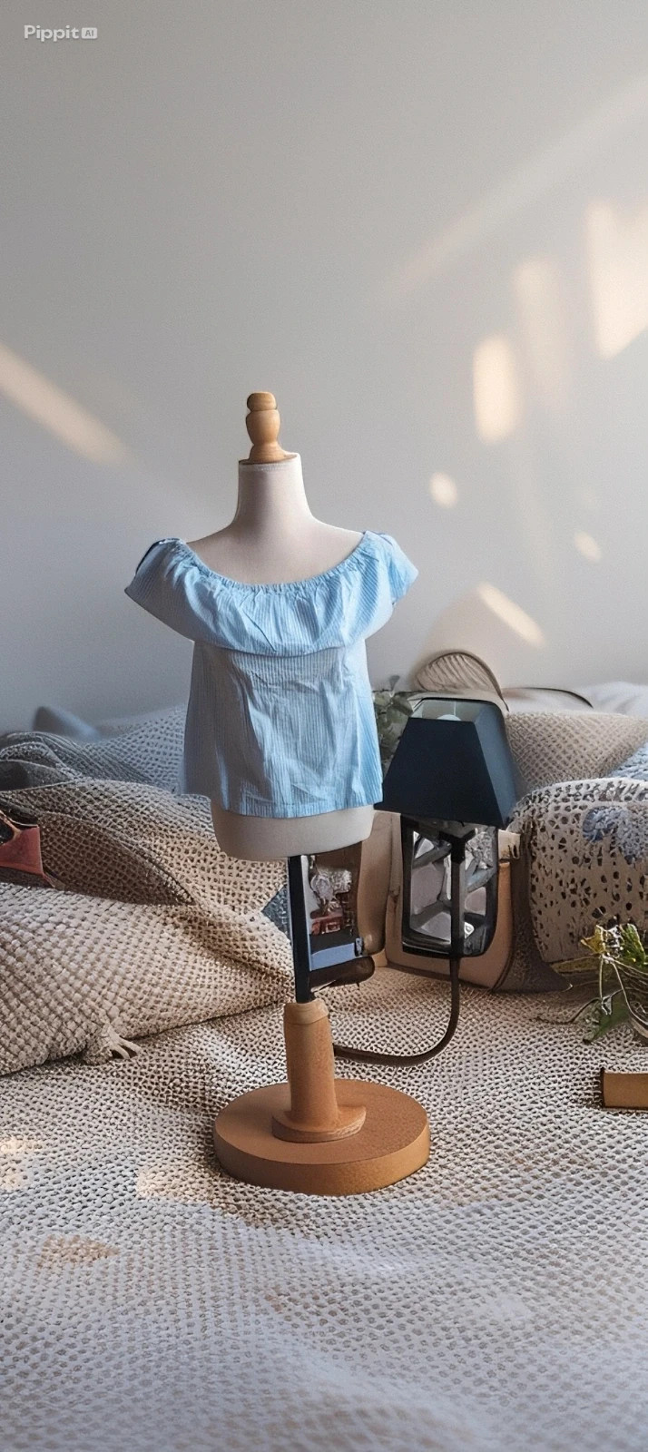 Haut bardot rayé bleu H&M - Taille S Look chic – H&M – taille S 3