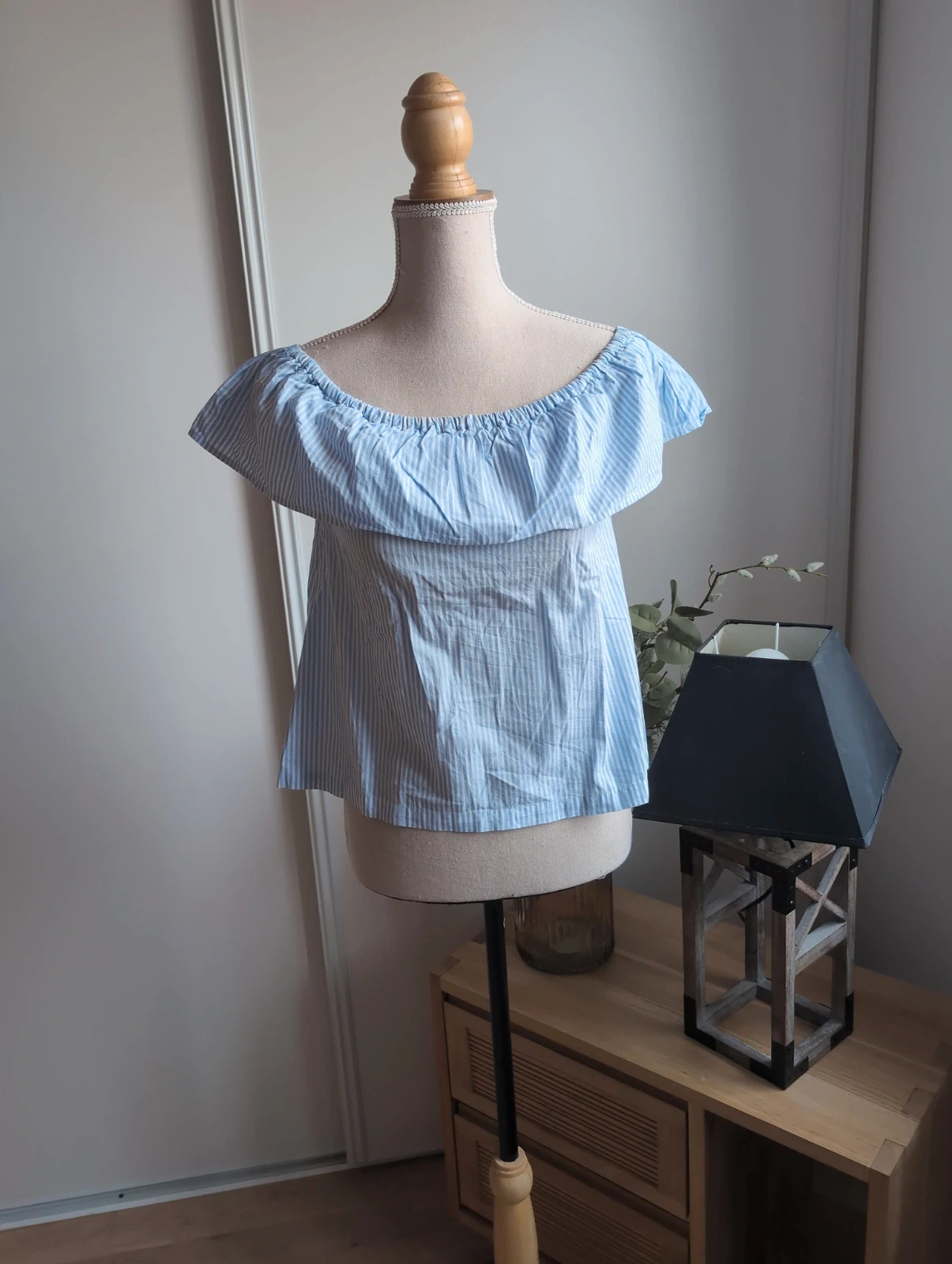 Haut bardot rayé bleu H&M - Taille S Look chic – H&M – taille S 4