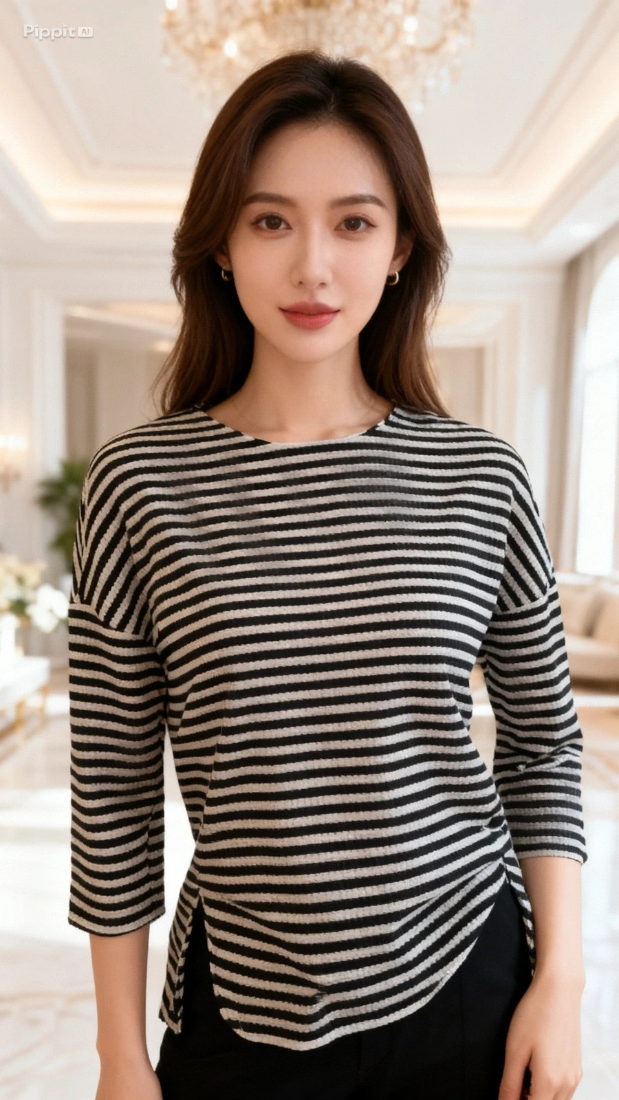 Haut marinière rayures noir et blanc coupe flatteuse - Pimkie - Taille S – Pimkie – taille S 2