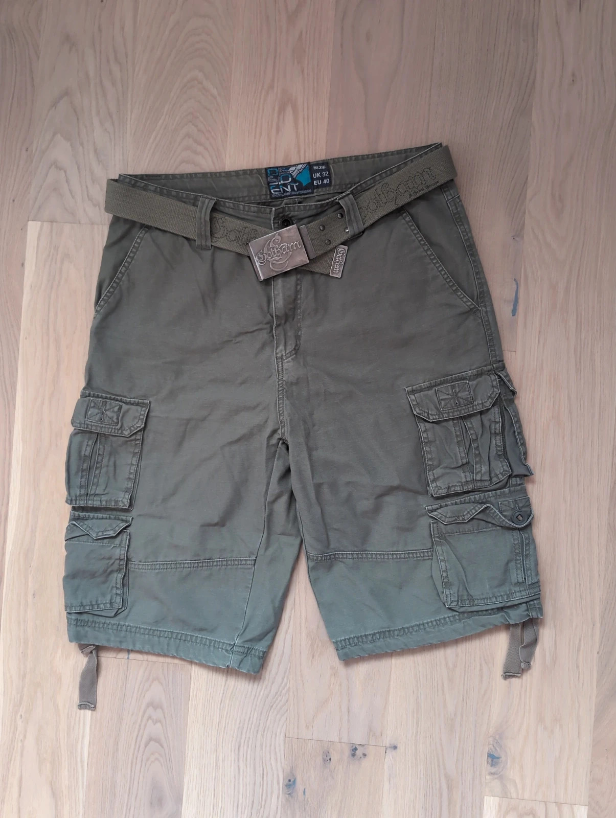 Bermuda cargo homme kaki Dissident - Taille 40/UK32 multi-poches style militaire – DISSIDENT – taille M 2