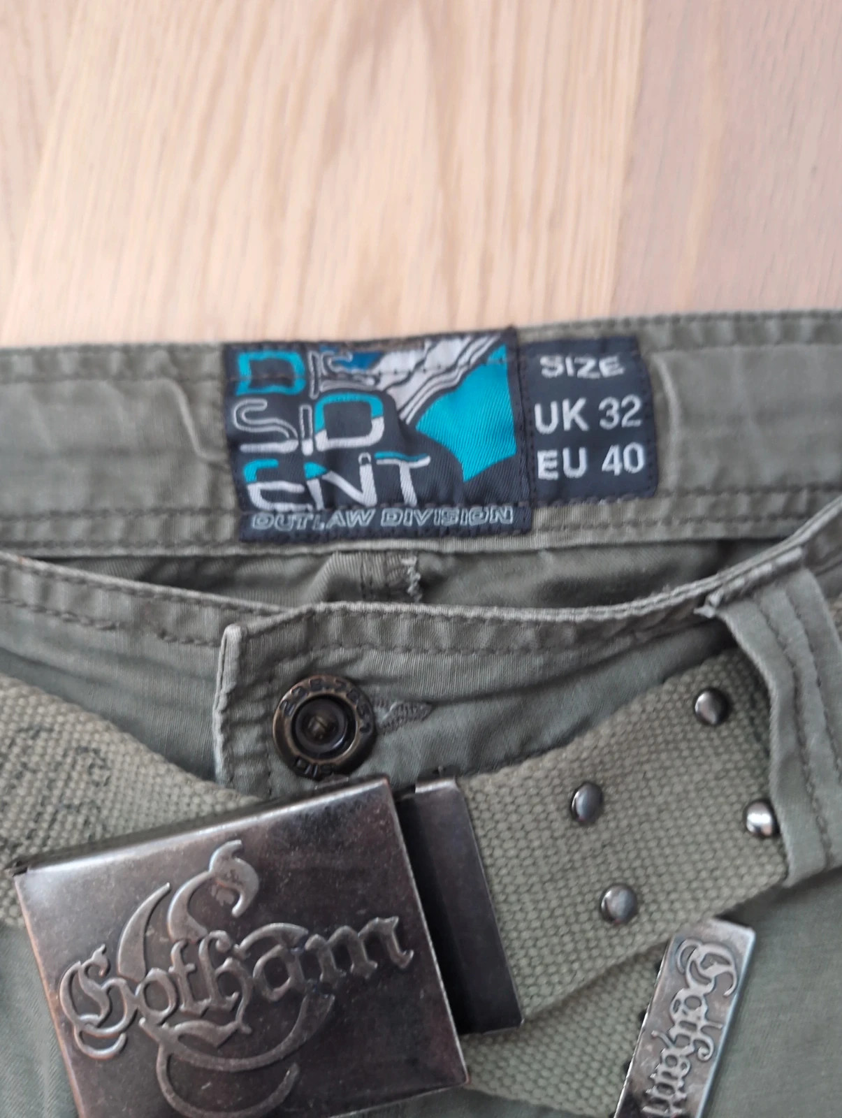 Bermuda cargo homme kaki Dissident - Taille 40/UK32 multi-poches style militaire – DISSIDENT – taille M 4