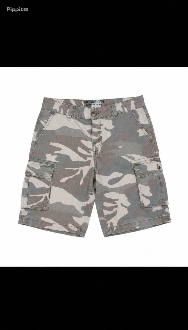 Bermuda cargo militaire camouflage clair homme Outdoor – Taille M