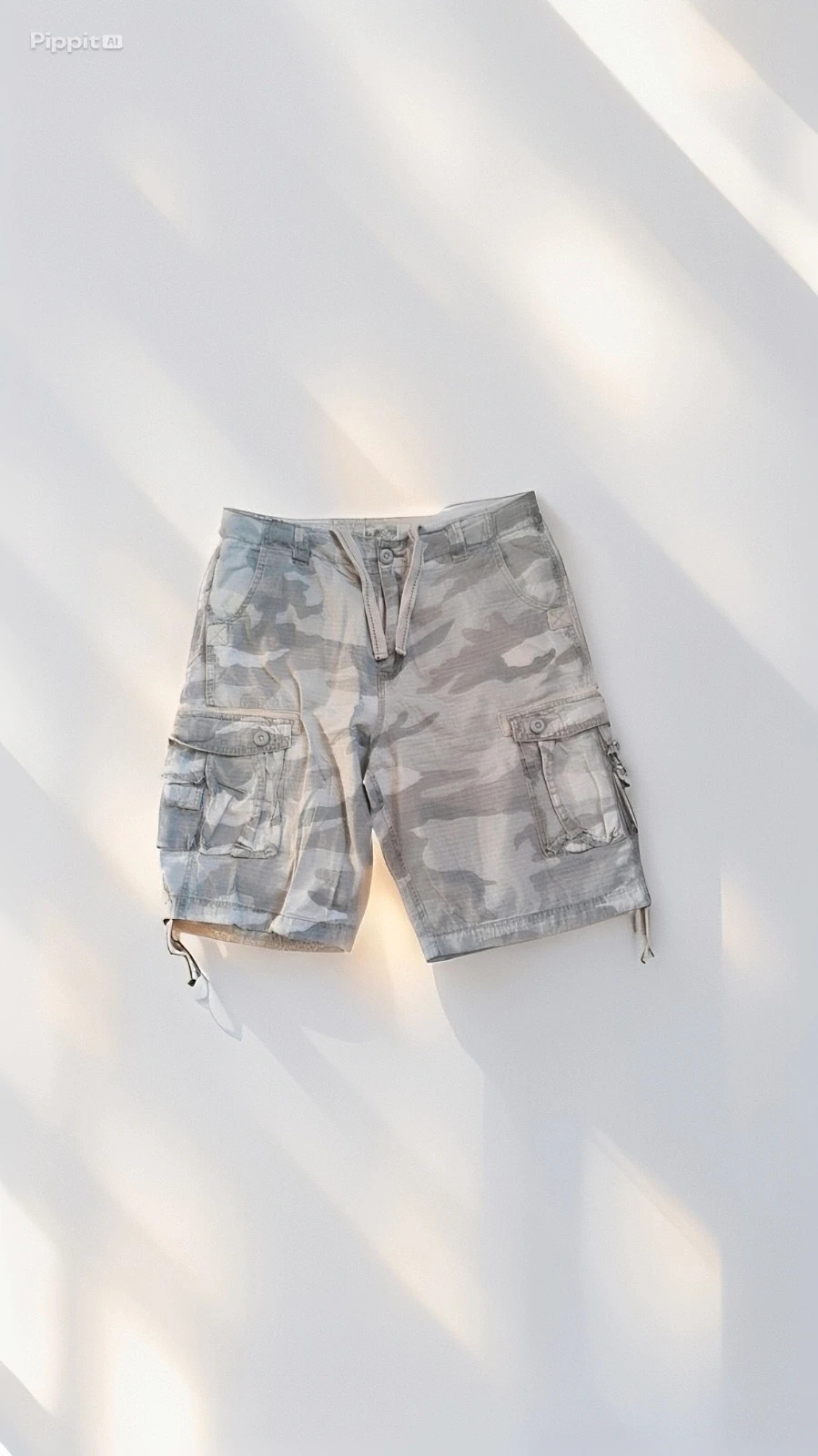 Bermuda cargo militaire clair Vintage States – Taille M/40