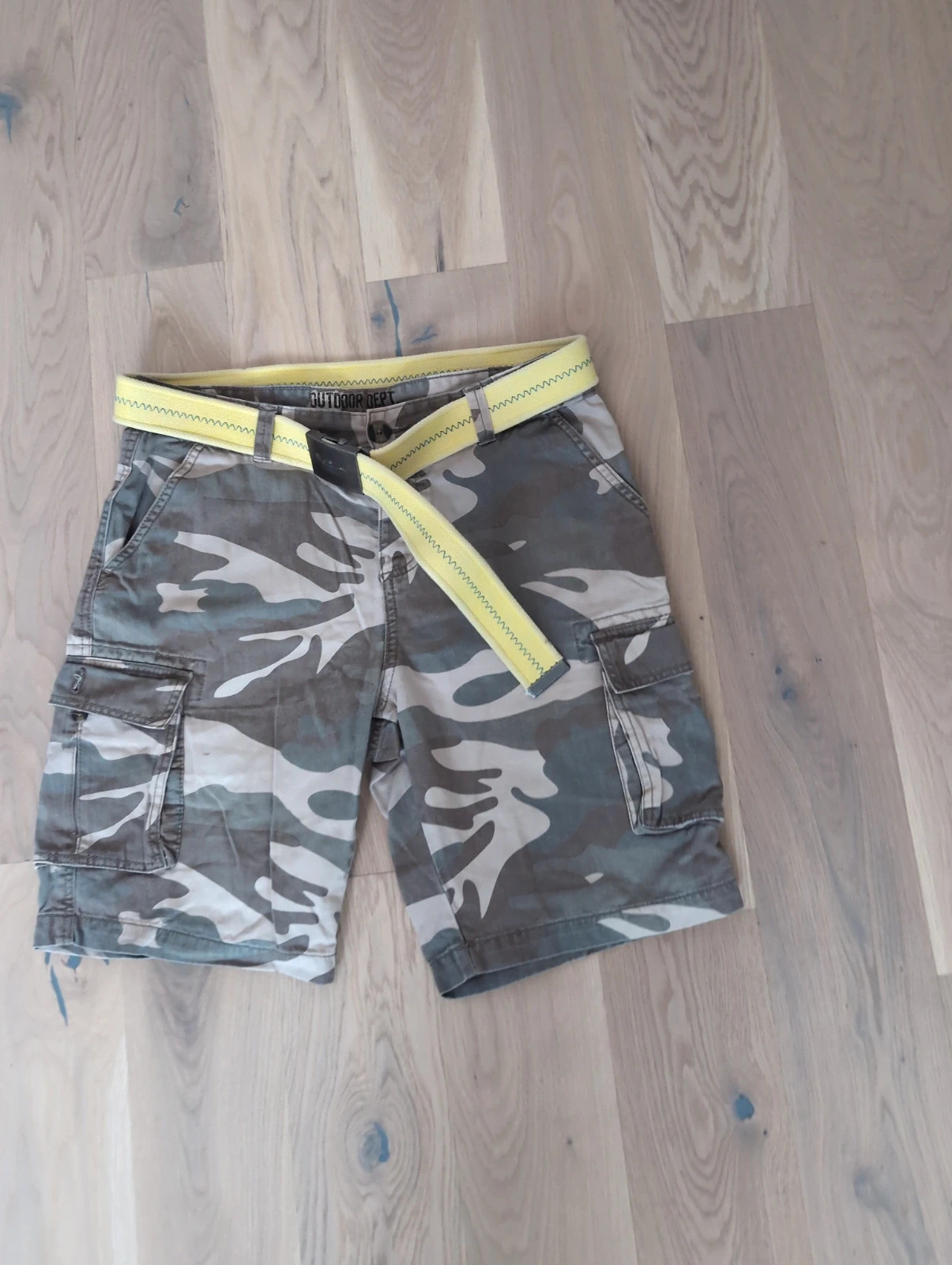 Bermuda cargo militaire homme Outdoor avec ceinture pépé jeans – Taille M