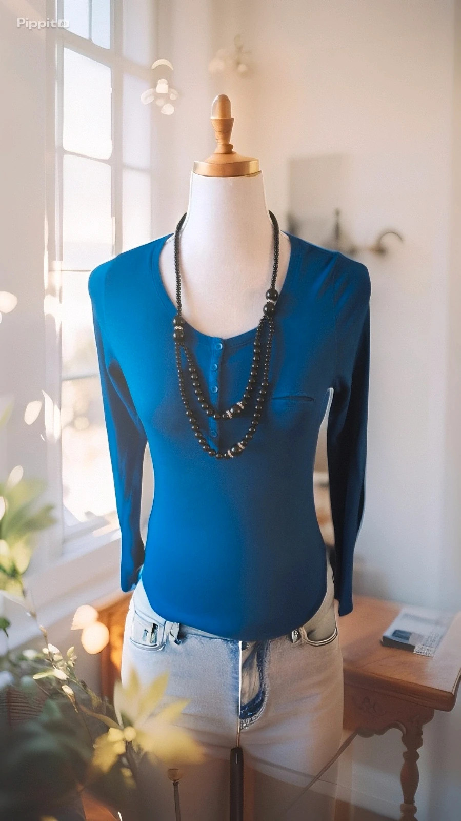 Haut manches longues bleu électrique Pimkie - Taille M – Coupe féminine & confortable