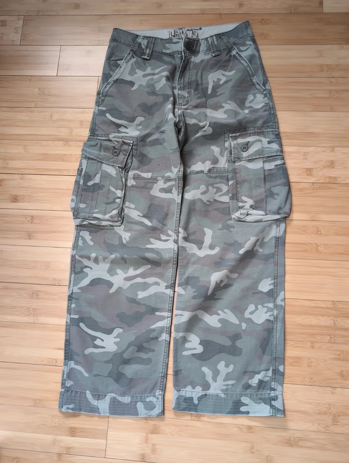 Levi’s Cargo Homme Camouflage Gris Treillis Militaire Wide Leg style militaire/streetwear – Levi's – taille M 2