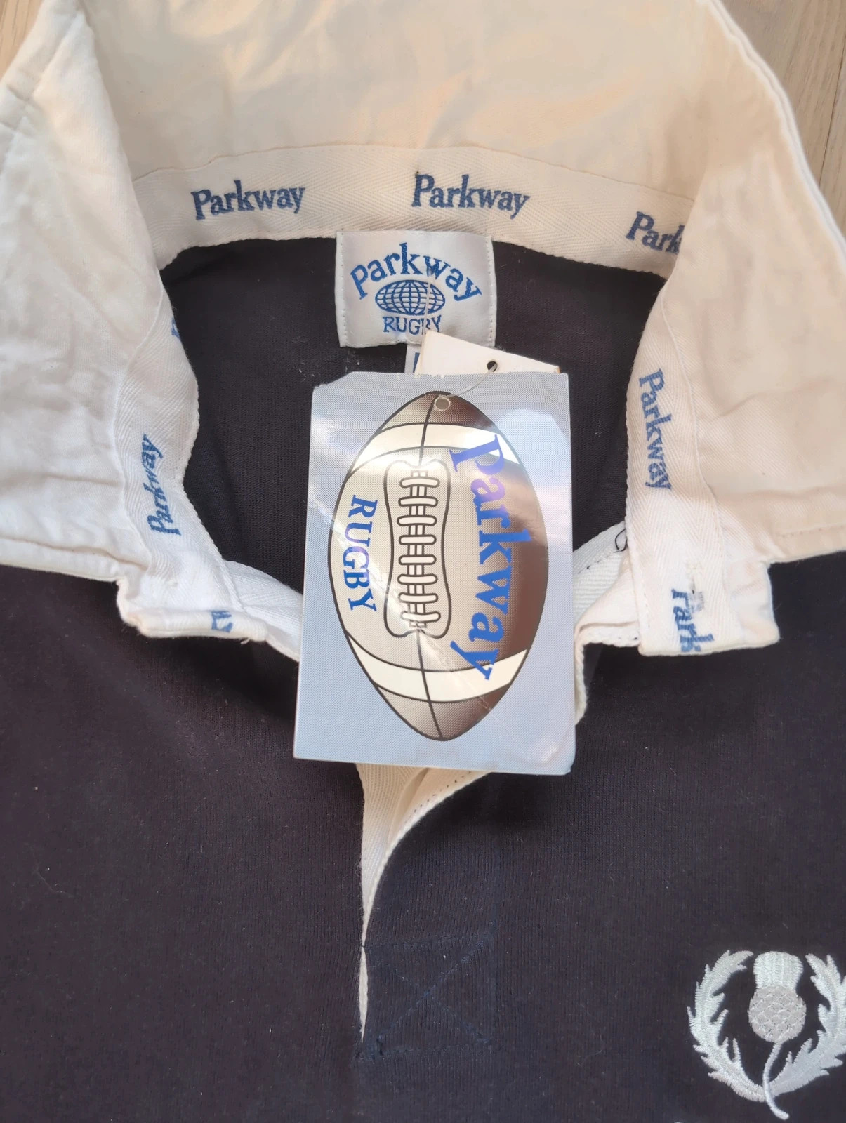 Polo rugby Scotland bleu & blanc 🇬🇧 Taille M • Neuf avec étiquettes • Style vintage/preppy – Scotland – taille M 5