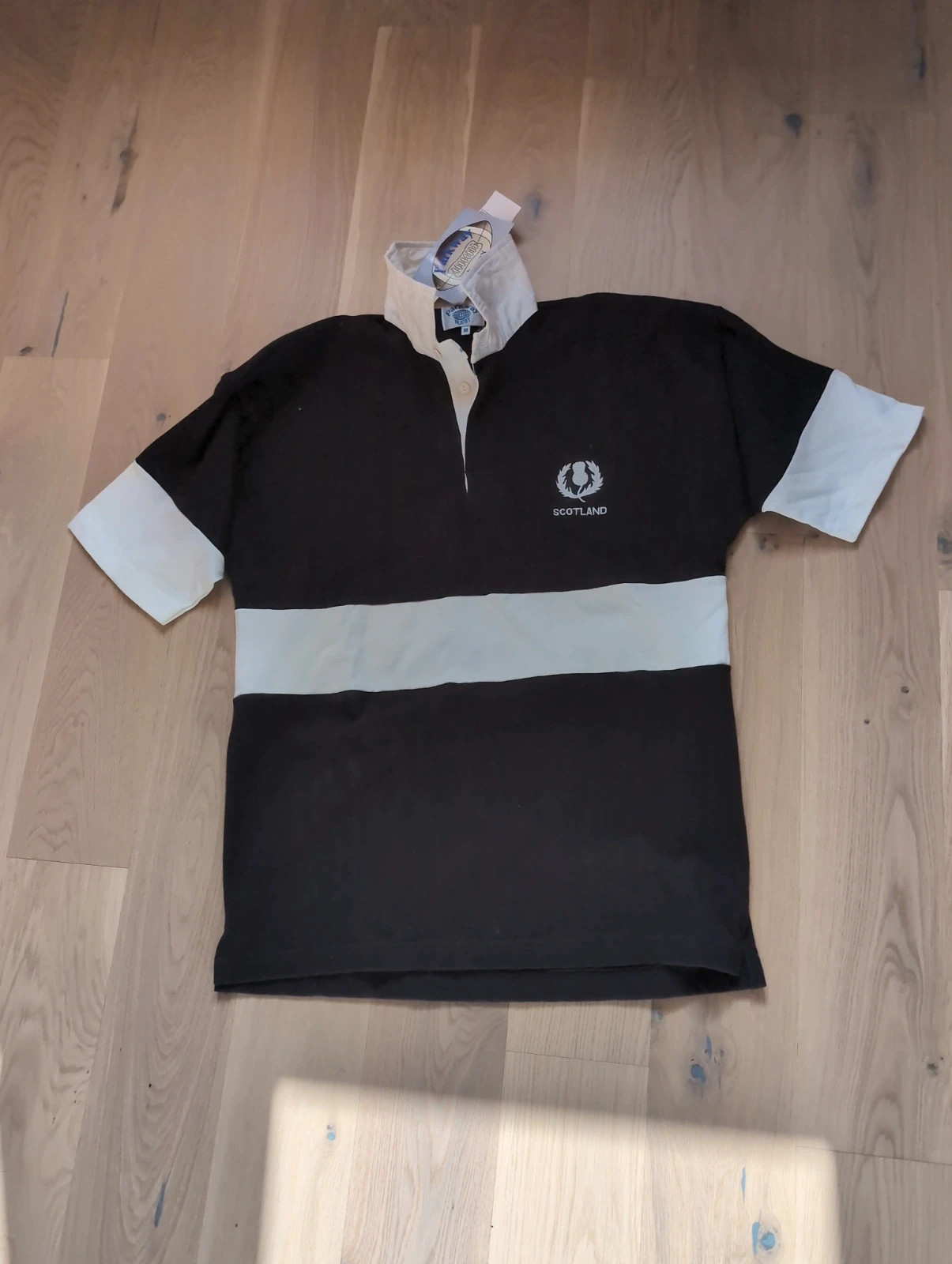 Polo rugby Scotland bleu & blanc 🇬🇧 Taille M • Neuf avec étiquettes • Style vintage/preppy