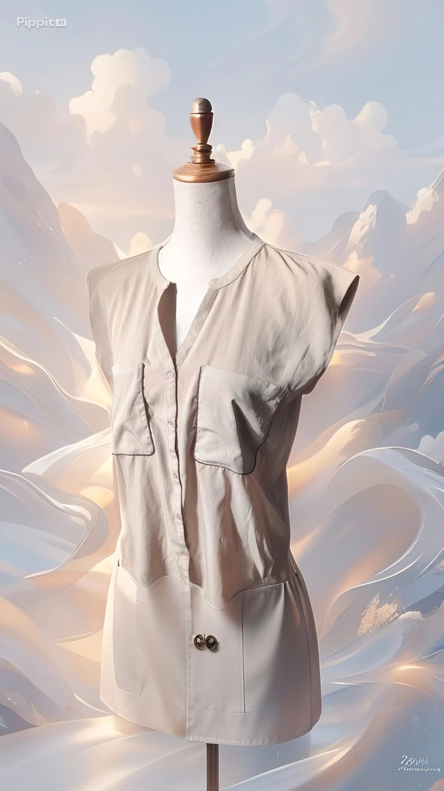 Blouse fluide sans manches KIABI – Taille 40/L – Élégante & intemporelle