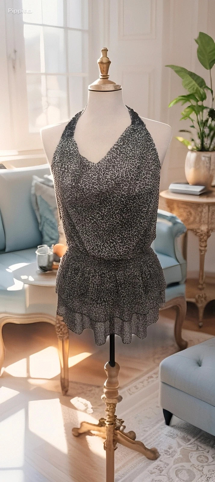 Tunique Robe Jennyfer léopard dos nu fluide style Y2K - Taille M Ultra Tendance