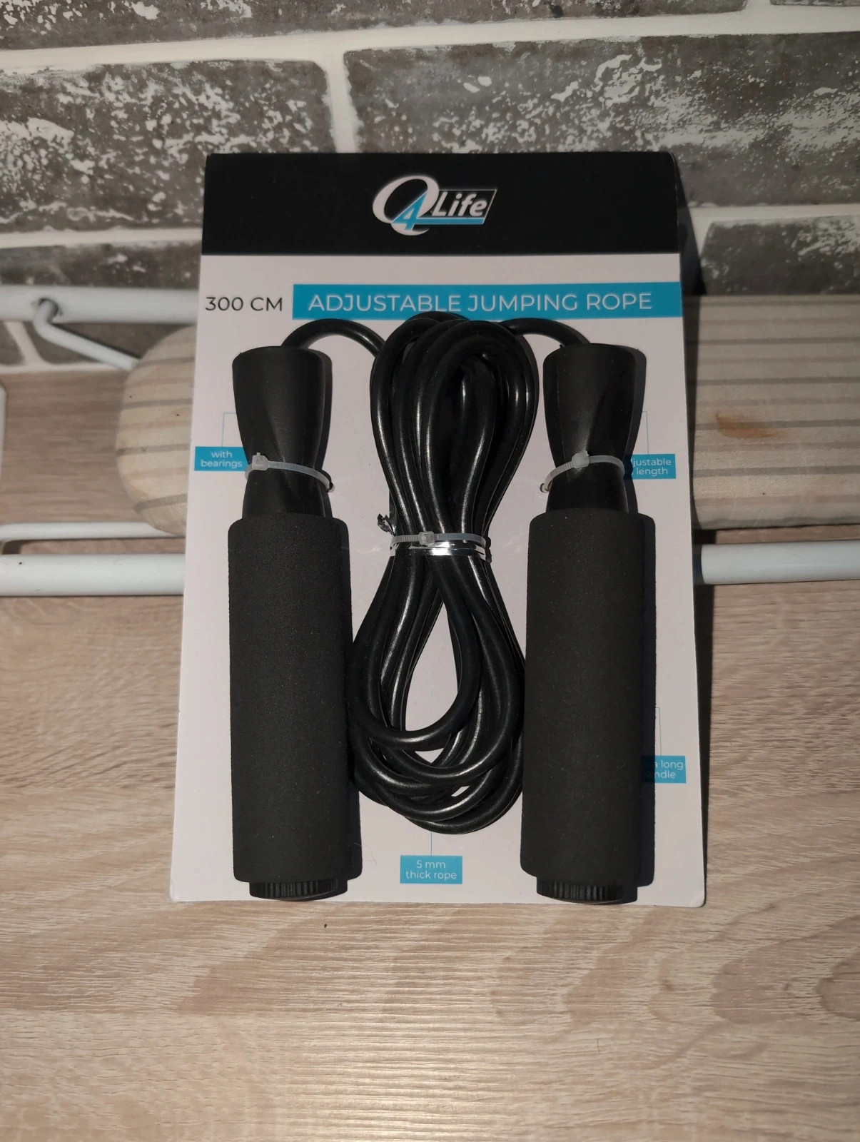 Corde à sauter Noir - Q4life - Neuf avec étiquette 🔖