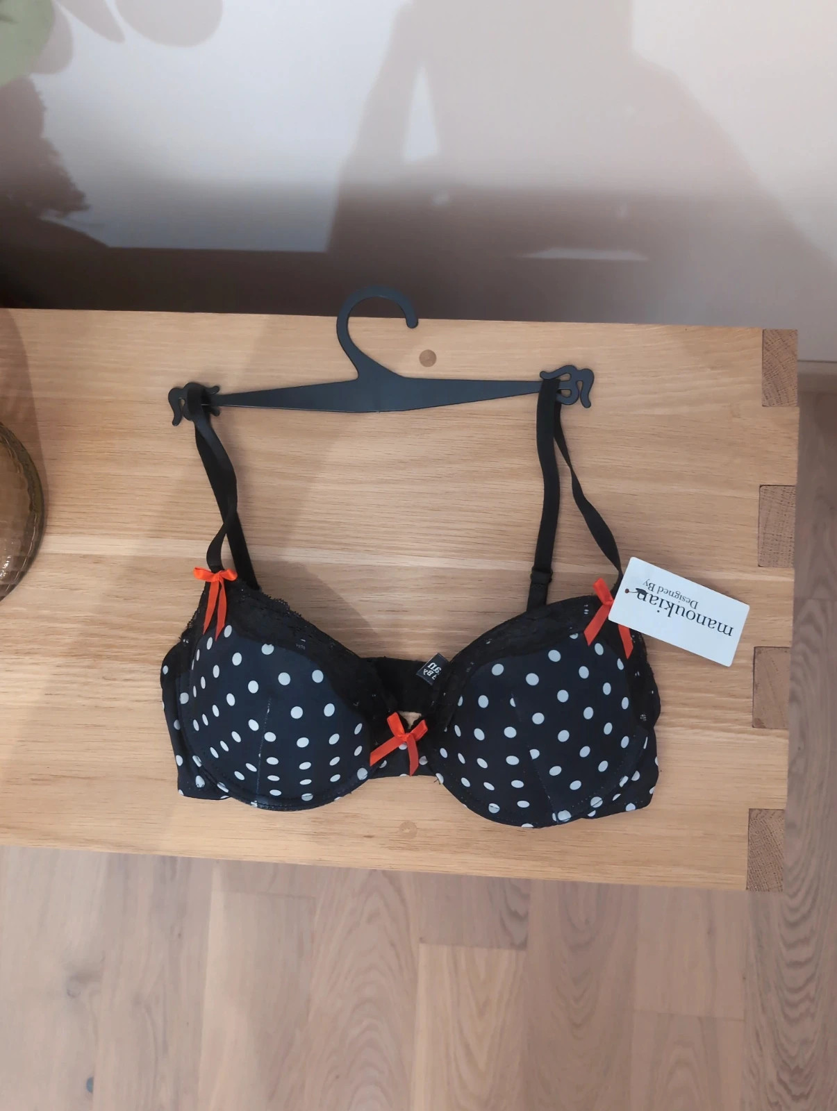 Soutien-gorge Manoukian noir à pois blancs – Taille 90C Lingerie Élégante – Manoukian – taille XL 2
