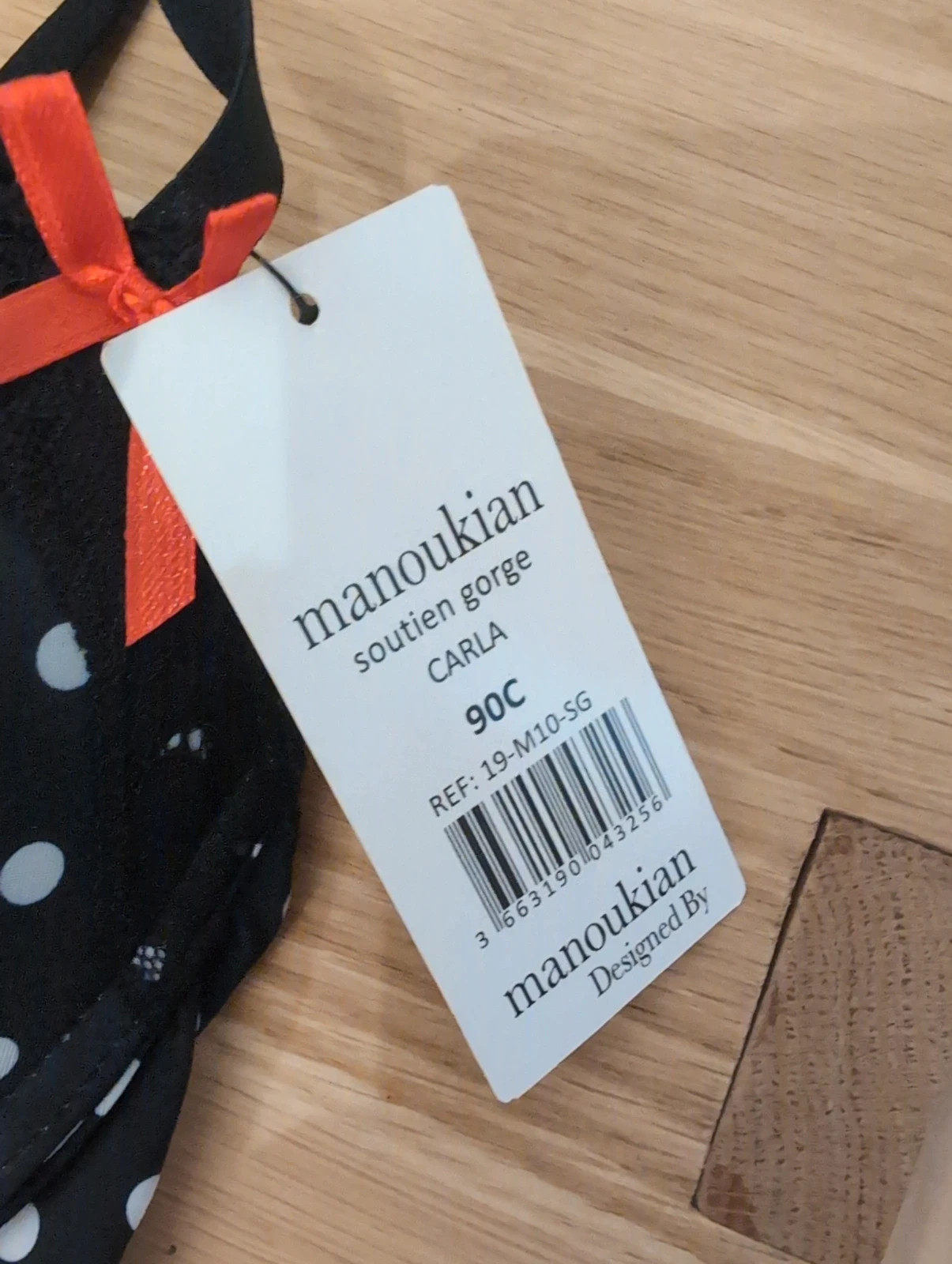 Soutien-gorge Manoukian noir à pois blancs – Taille 90C Lingerie Élégante – Manoukian – taille XL 3