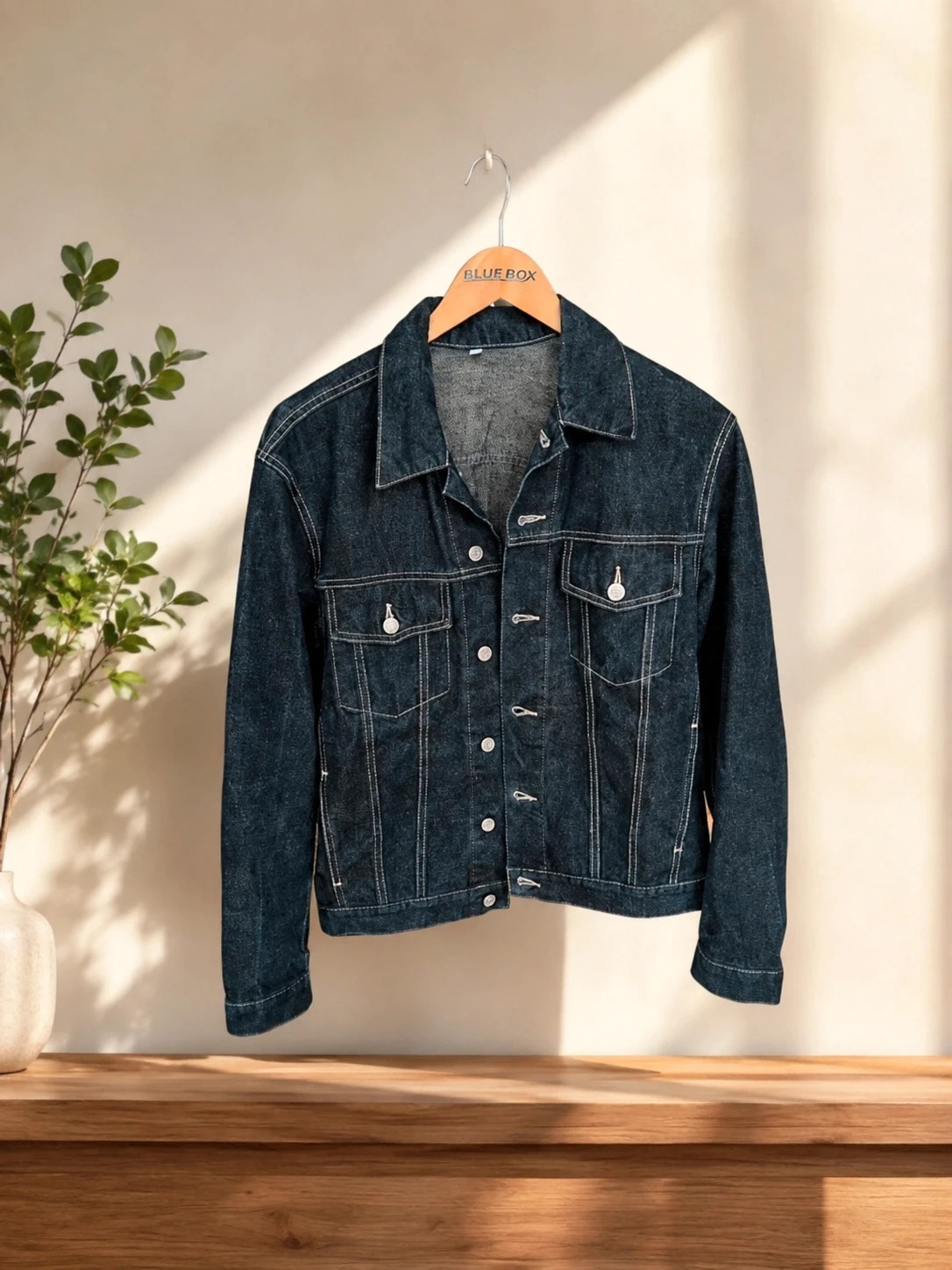 Veste homme en jean bleu foncé – Ober – Taille S – style vintage/retro