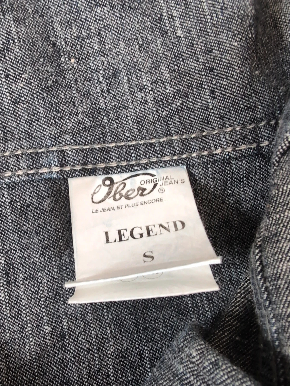 Veste homme en jean bleu foncé – Ober – Taille S – style vintage/retro – Ober – taille S 4