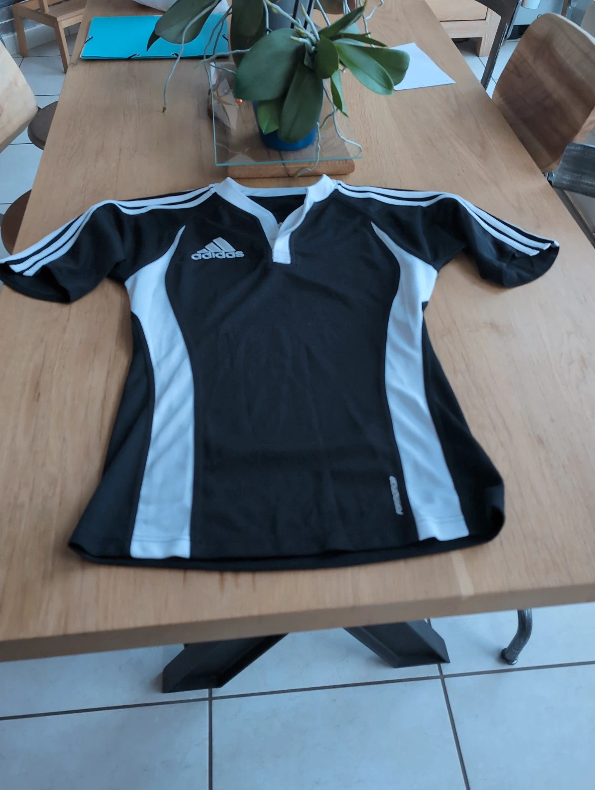 Maillot de rugby Adidas noir & blanc – Taille M – Comme neuf – adidas – taille M 5