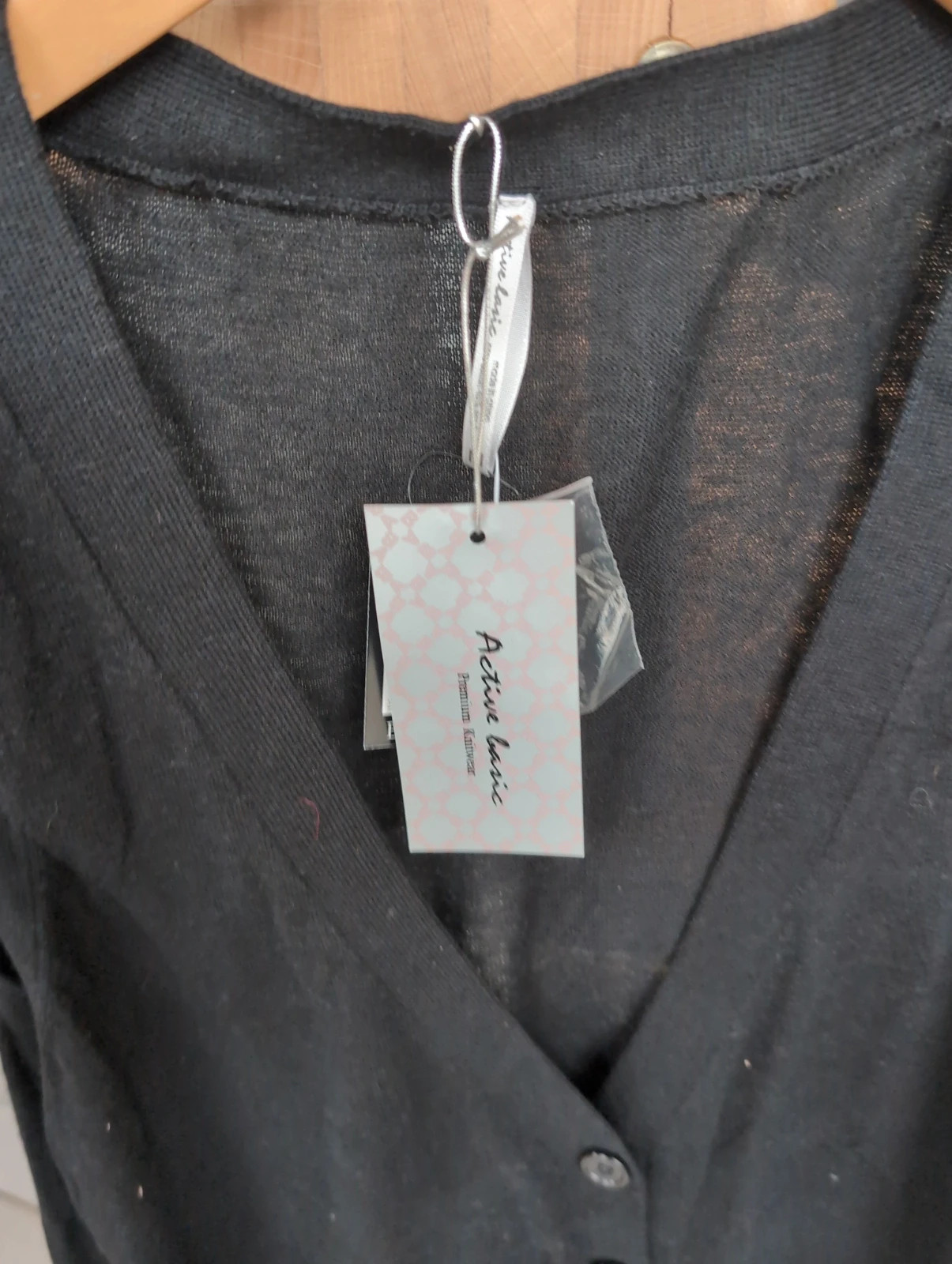 Gilet long noir sans manches boutonné look casual –Active Basic - Taille M – Tendance – taille M 4