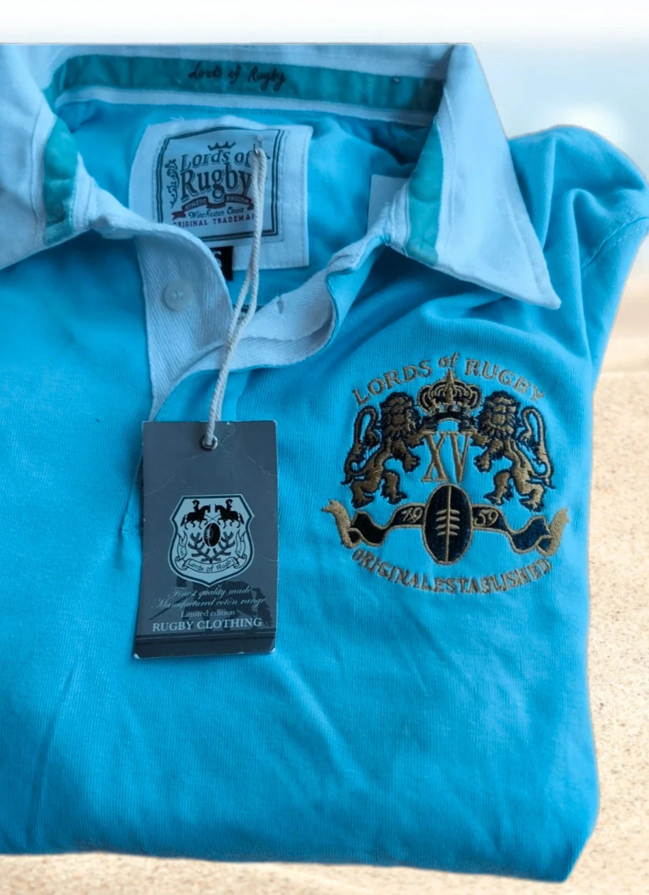 Polo rugby Lords of Rugby look casual Taille S bleu brodé premium XV Victus – Lords Of Rugby – taille S 3