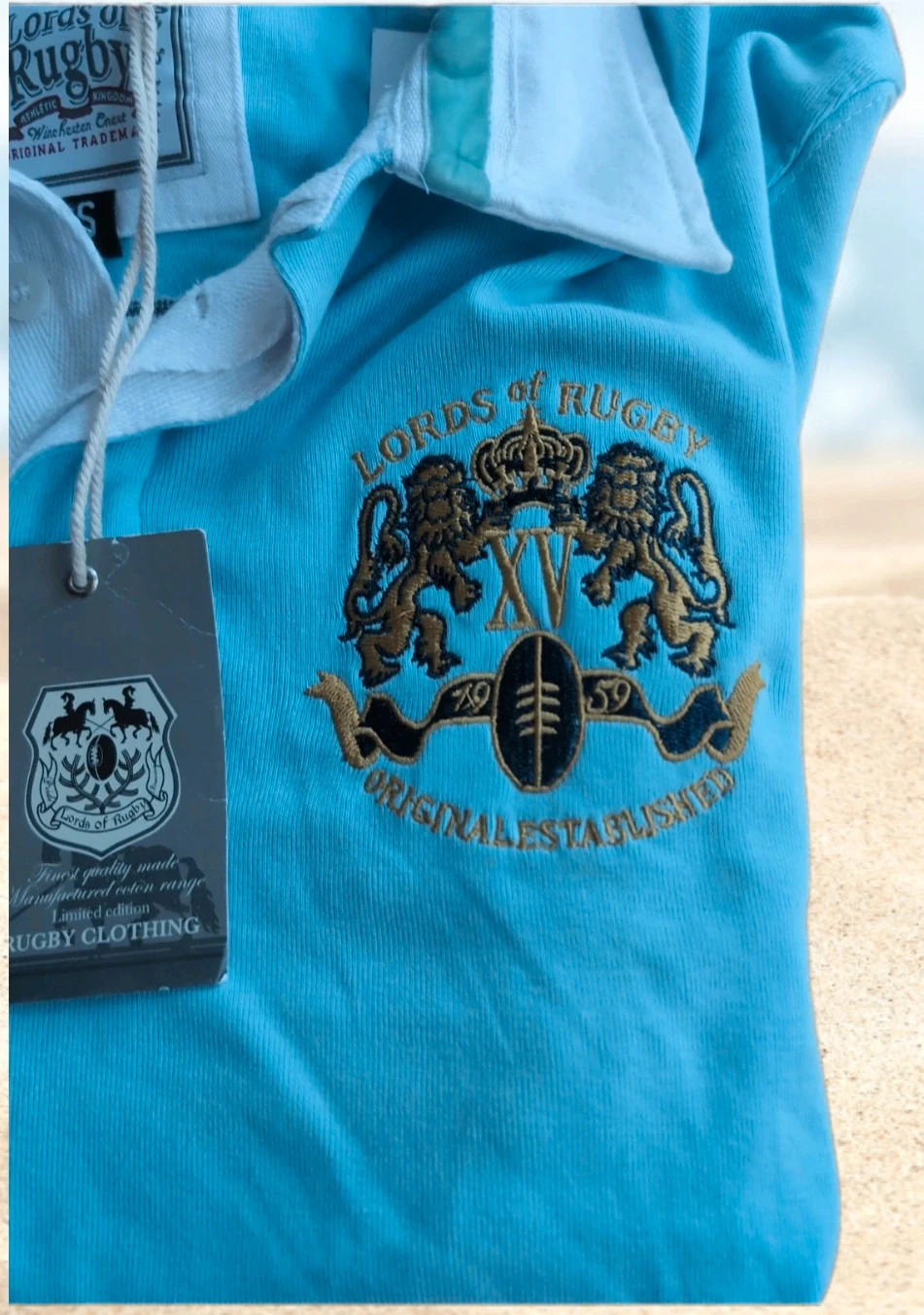 Polo rugby Lords of Rugby look casual Taille S bleu brodé premium XV Victus – Lords Of Rugby – taille S 4