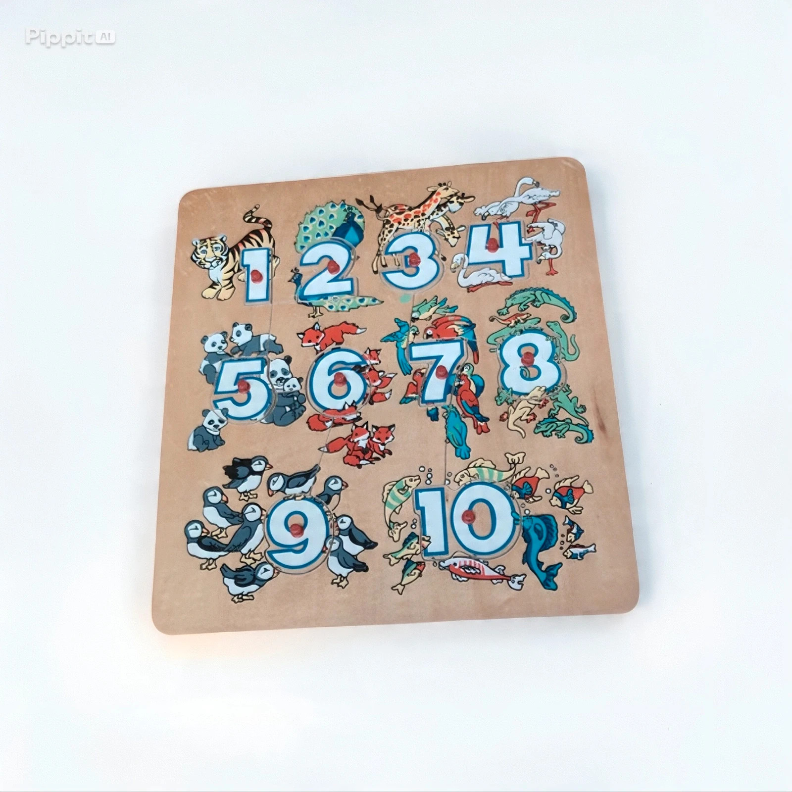 Jeu éducatif en bois Montessori apprendre à compter 1 à 10 - enfants à partir de 3 ans