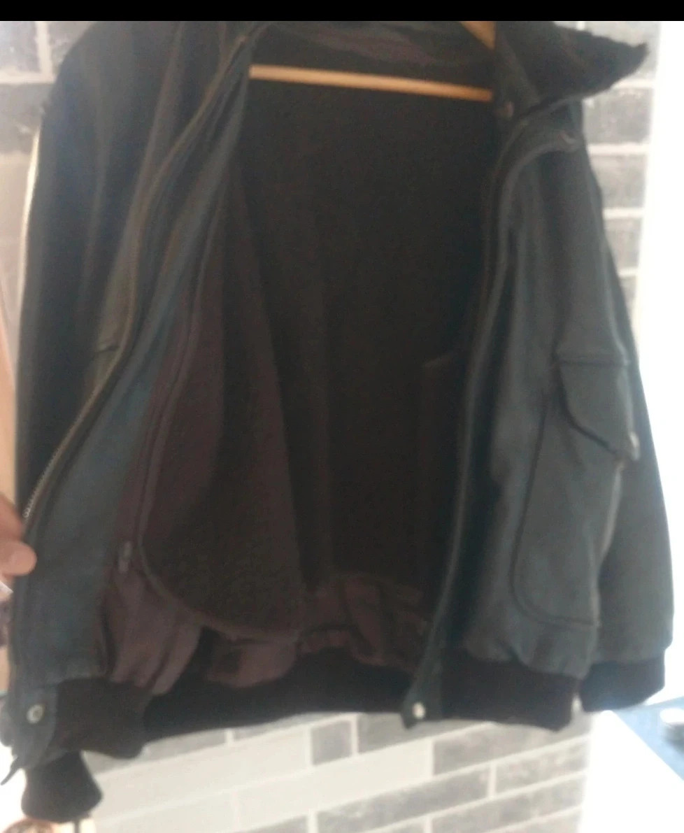 Blouson Aviateur cuir Du monde Homme en cuir véritable - Vintage prenium - Taille M Noir – Cuir du monde – taille M 4