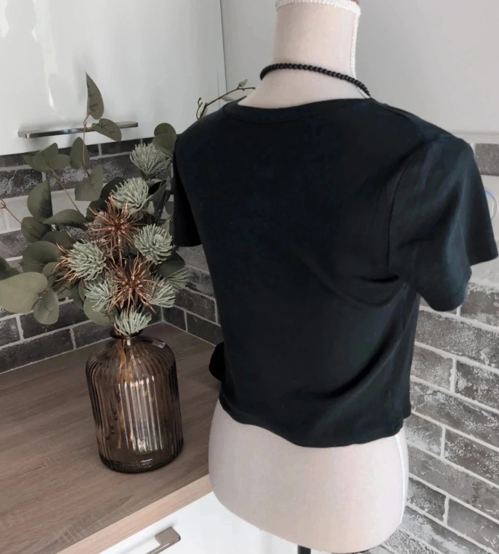 Croc top noir Zara - Taille M - Haut court Tendance – Zara – taille EU 38 3