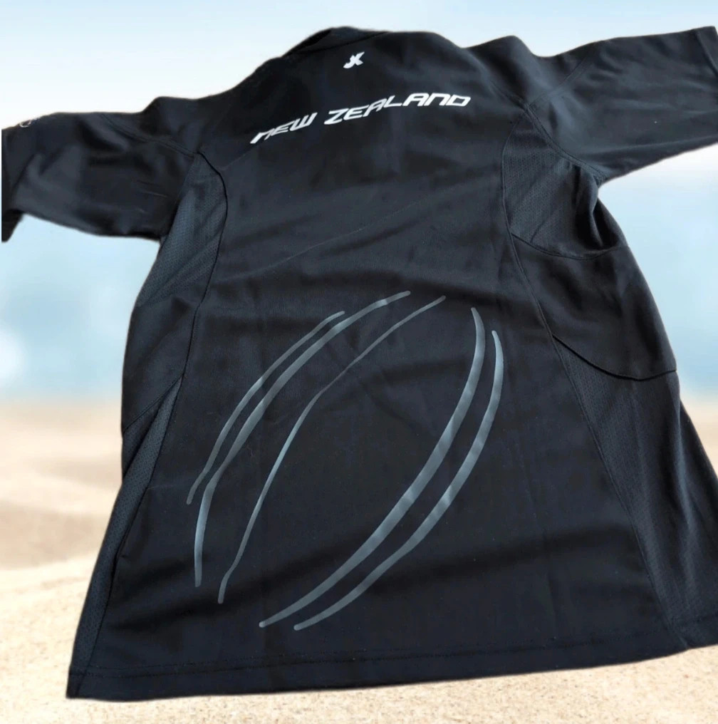 Polo de rugby Nouvelle-Zélande noir look streetwear – Kipsta – 14 ans / 164 cm – Kipsta – taille 14 ans 3