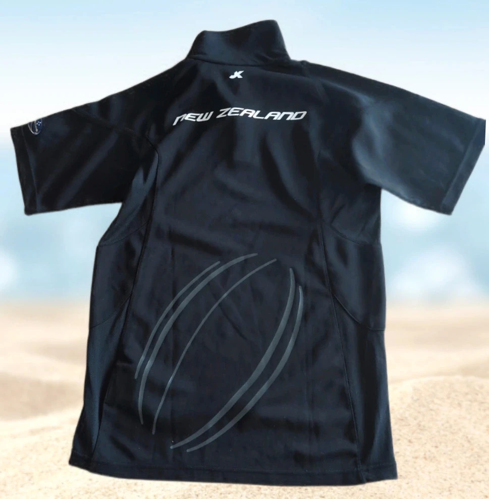 Polo de rugby Nouvelle-Zélande noir look streetwear – Kipsta – 14 ans / 164 cm
