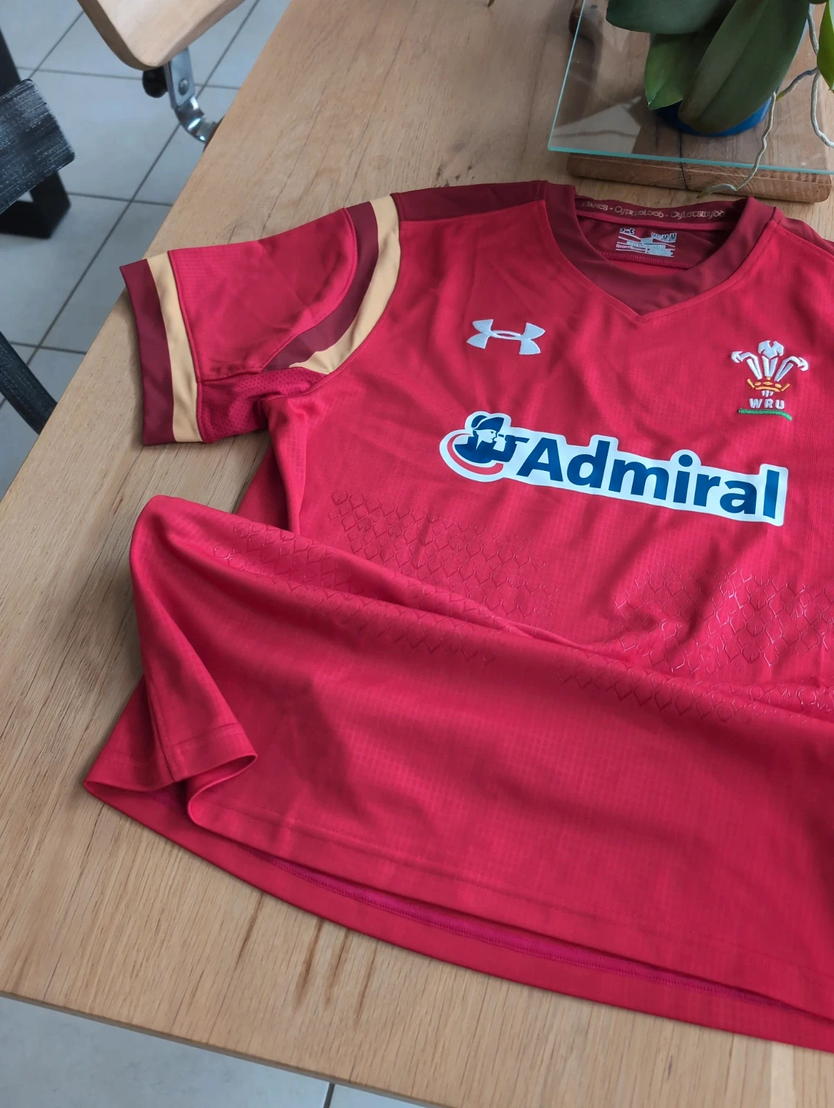 Maillot officiel de rugby Pays de Galles Under Armour – Taille M - Sponsor Admiral – Under Armour – taille M 5