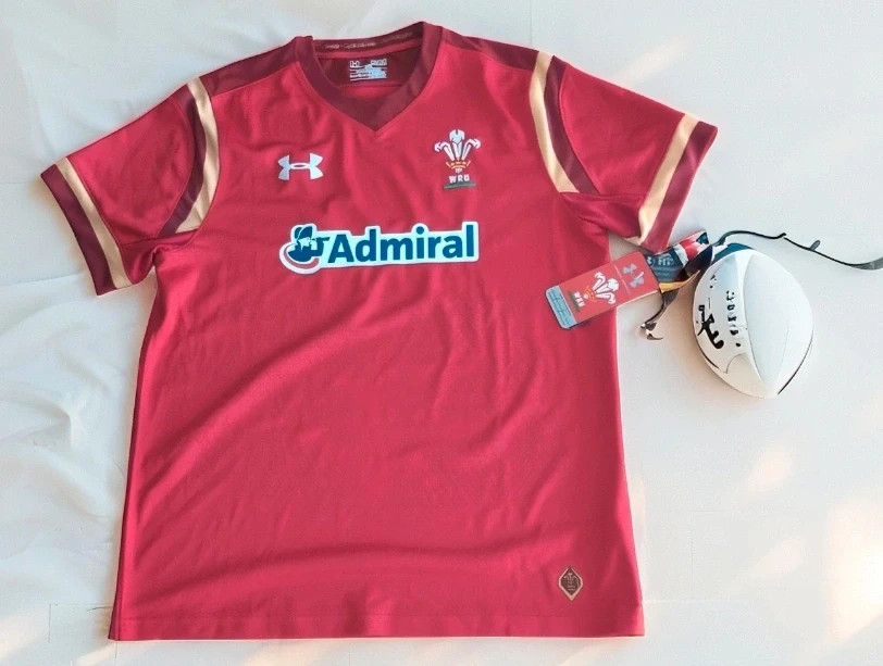 Maillot officiel de rugby Pays de Galles Under Armour – Taille M - Sponsor Admiral