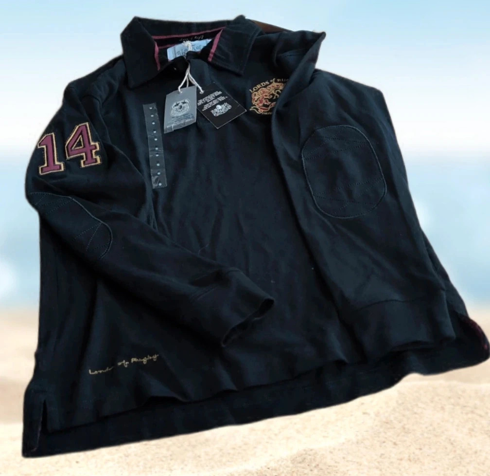 Polo rugby Lords of Rugby look casual Taille S noir bordeaux brodé premium XV Victus – Lords Of Rugby – taille S 4