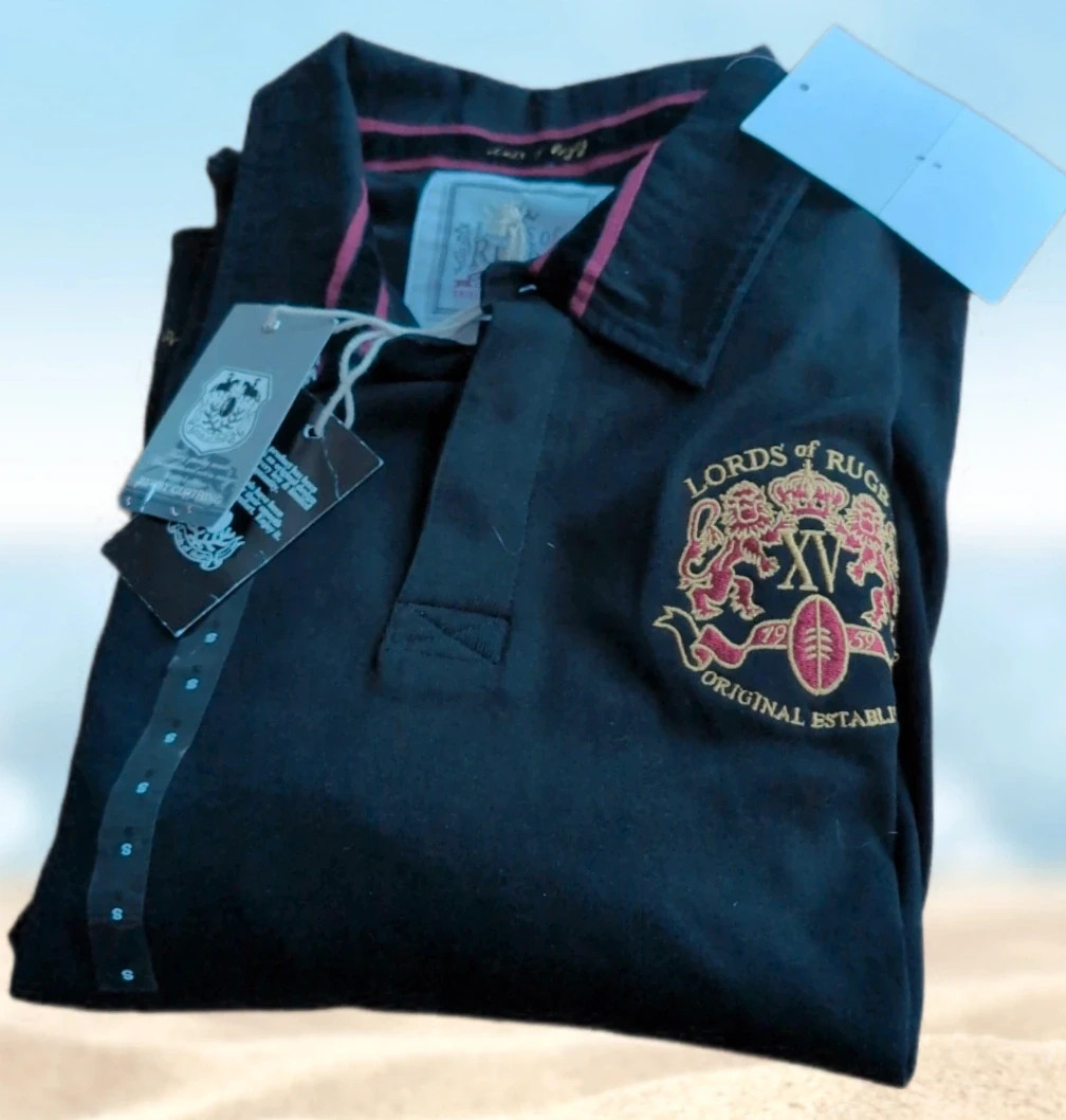 Polo rugby Lords of Rugby look casual Taille S noir bordeaux brodé premium XV Victus – Lords Of Rugby – taille S 2