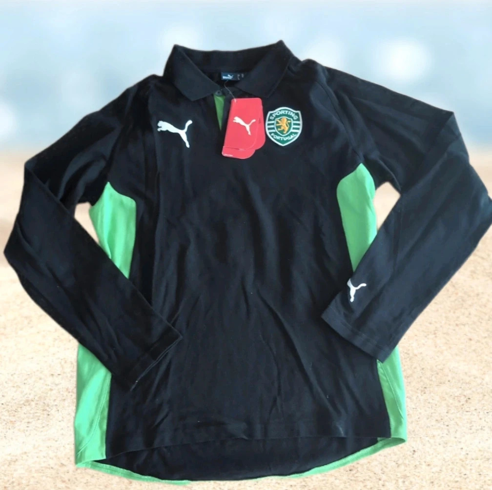 Polo rugby Puma Sporting Portugal noir vert NEUF étiquette 14 ans 164 cm – Puma – taille 14 ans 2